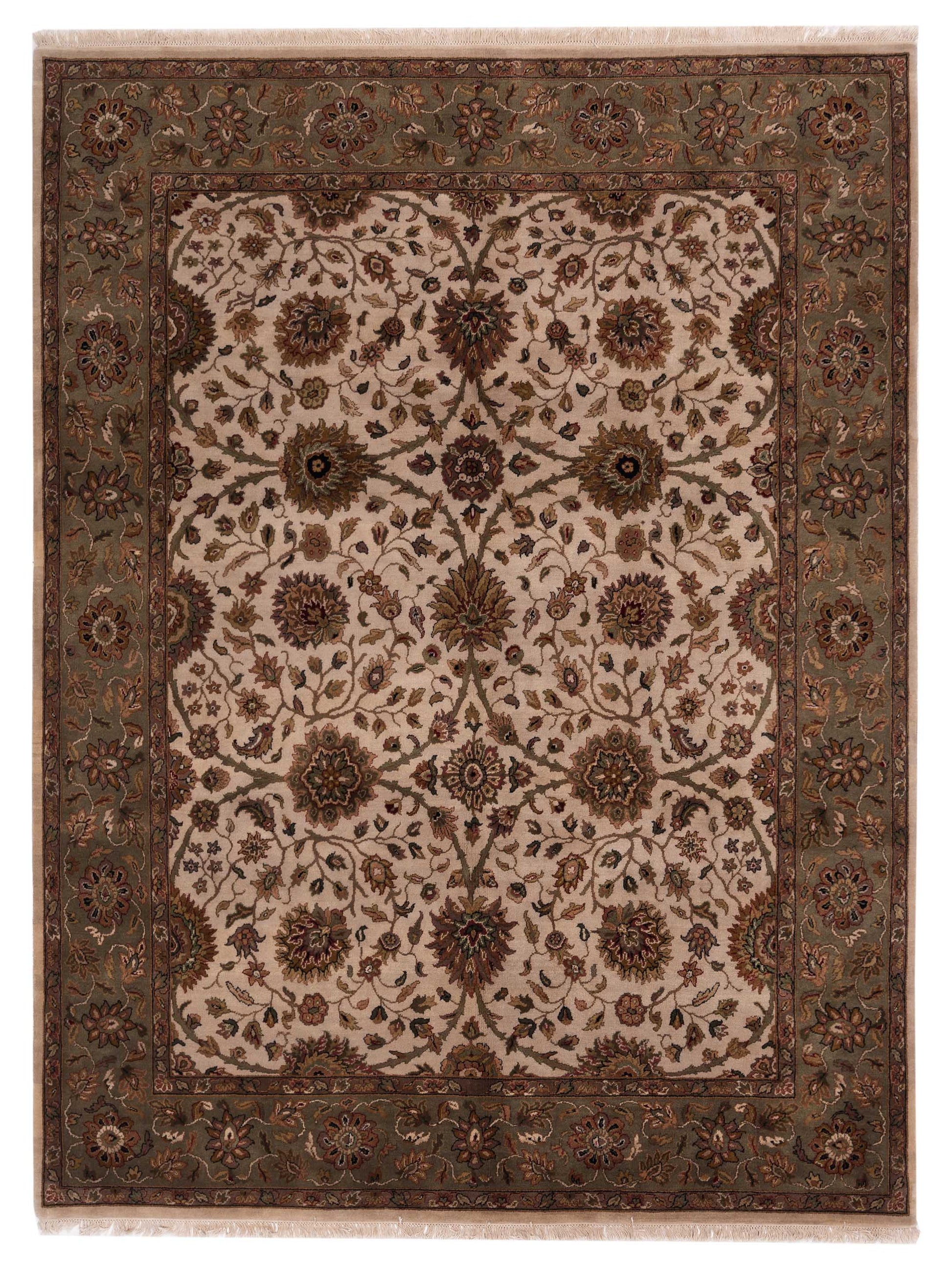Rajpur Jahan  Ivory Green Traditional