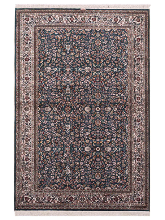 Pasha Pure Silk  Green Ivory Traditional