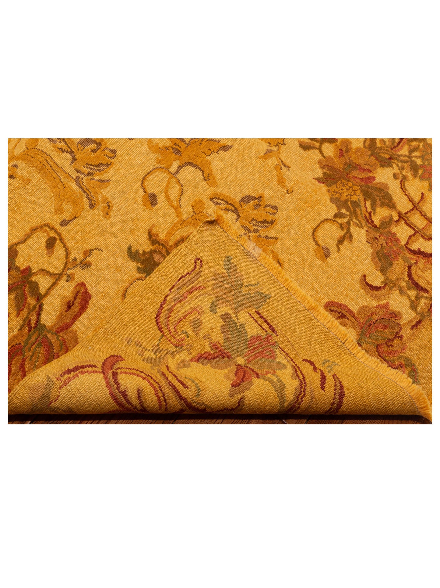 Vintage 109000 Yellow 6.8x9.6 Hand Knotted Rug