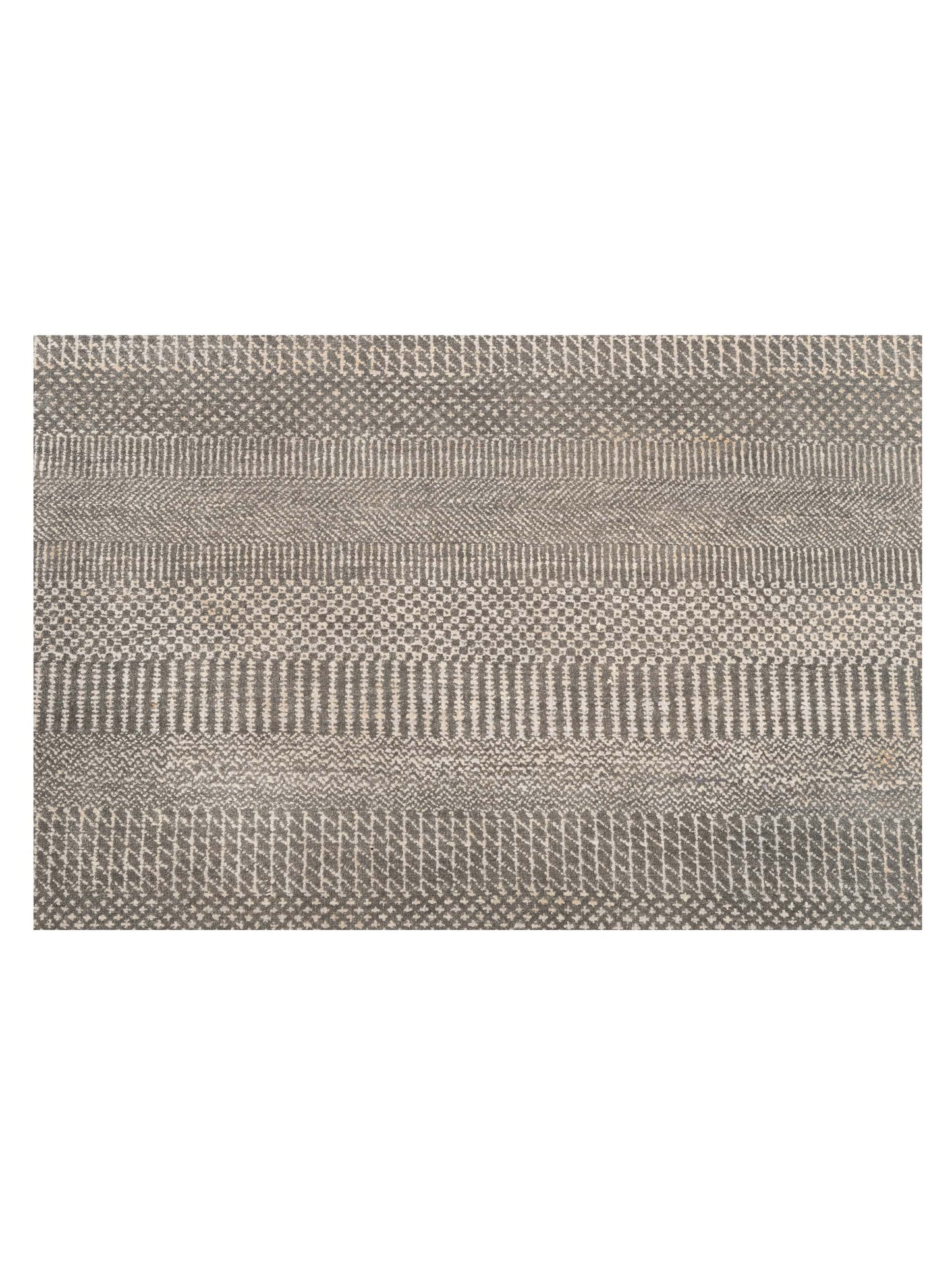 Aurore 120983 Silver Silver 8x9.11 Hand Knotted Rug