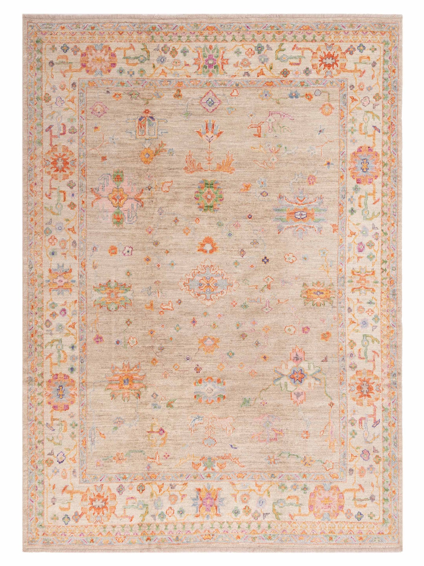 Anadol Angora Oushak  Gray Ivory Traditional