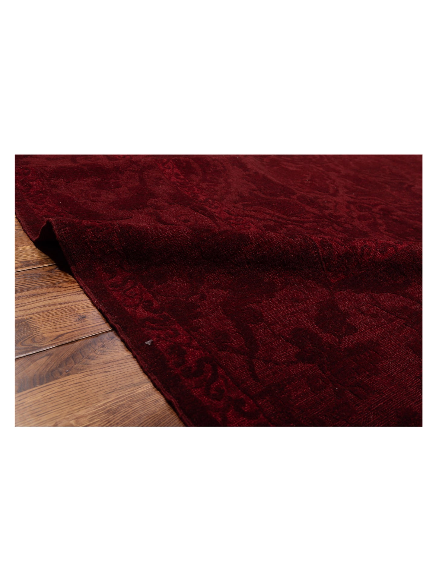 Color Bouquet 107554 Red Red 9.4x11.10 Hand Knotted Rug