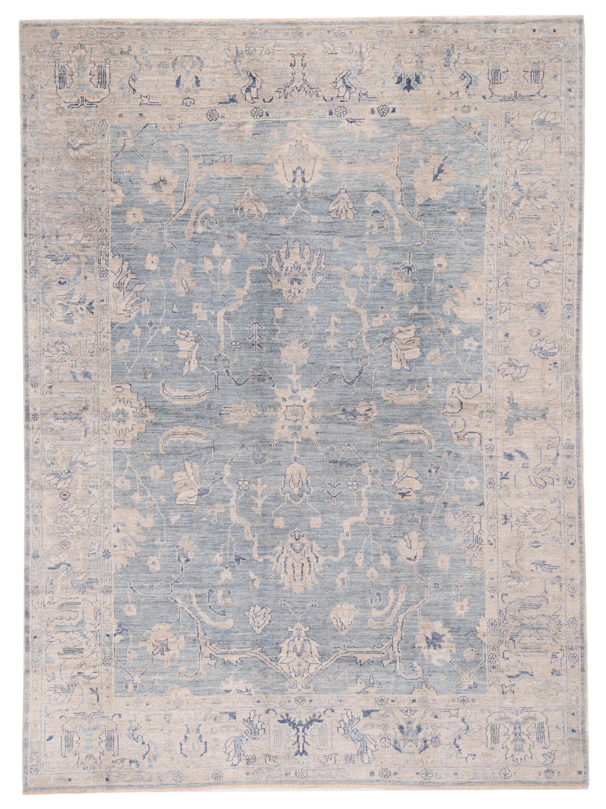 Anadol Angora Oushak  Blue Ivory Traditional