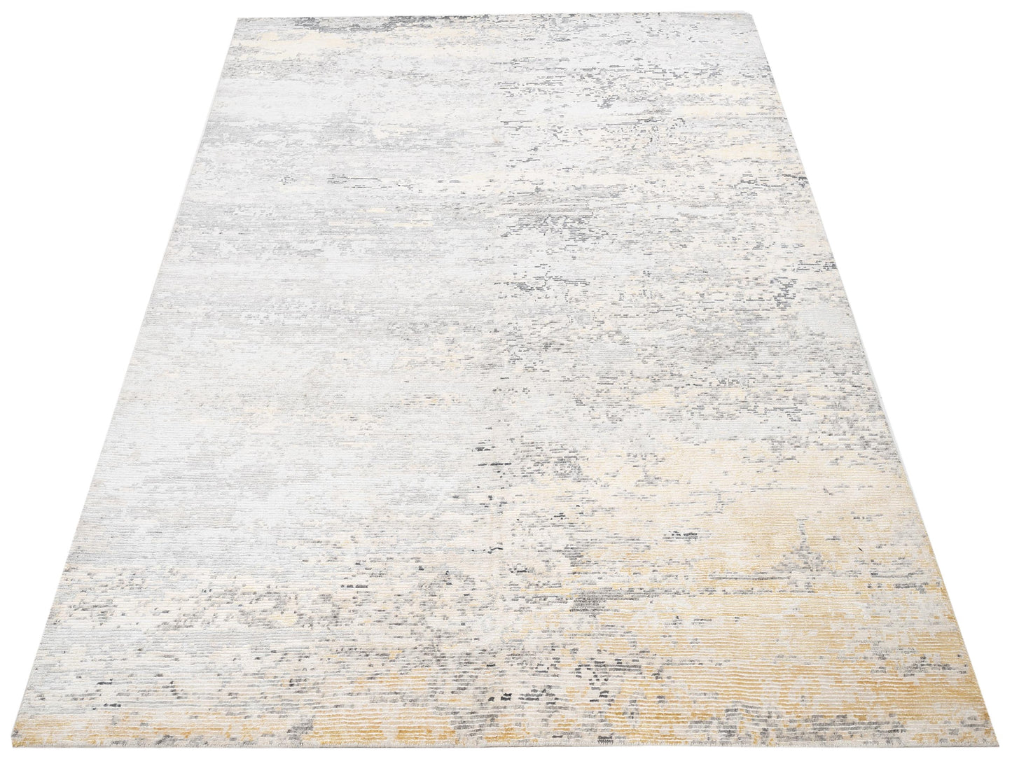 Tibetino 130087 Silver Gold 8.2x10.1 Hand Knotted Rug