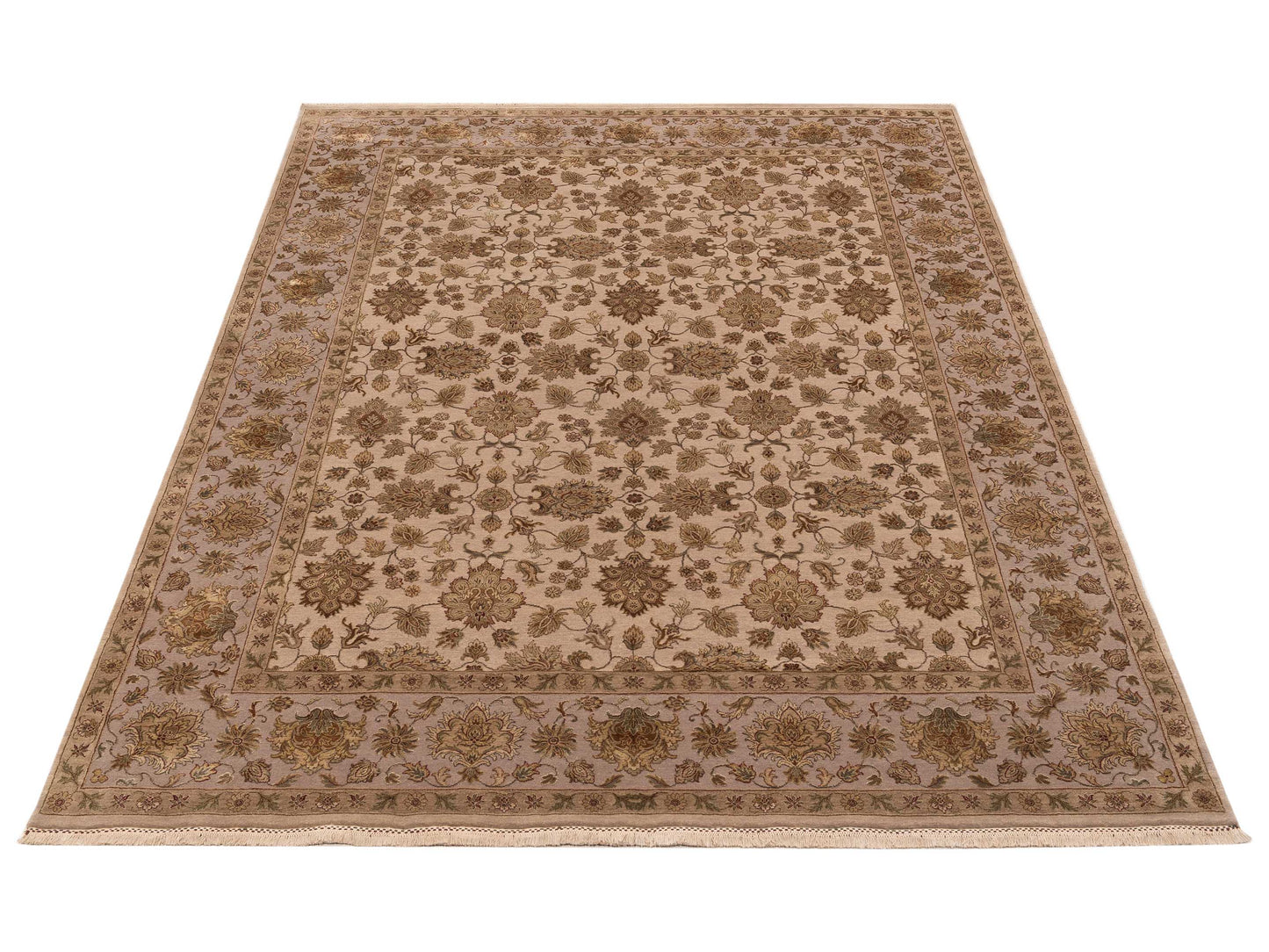 Imperial Silk 153482 Ivory Ivory 8x10 Hand Knotted Rug