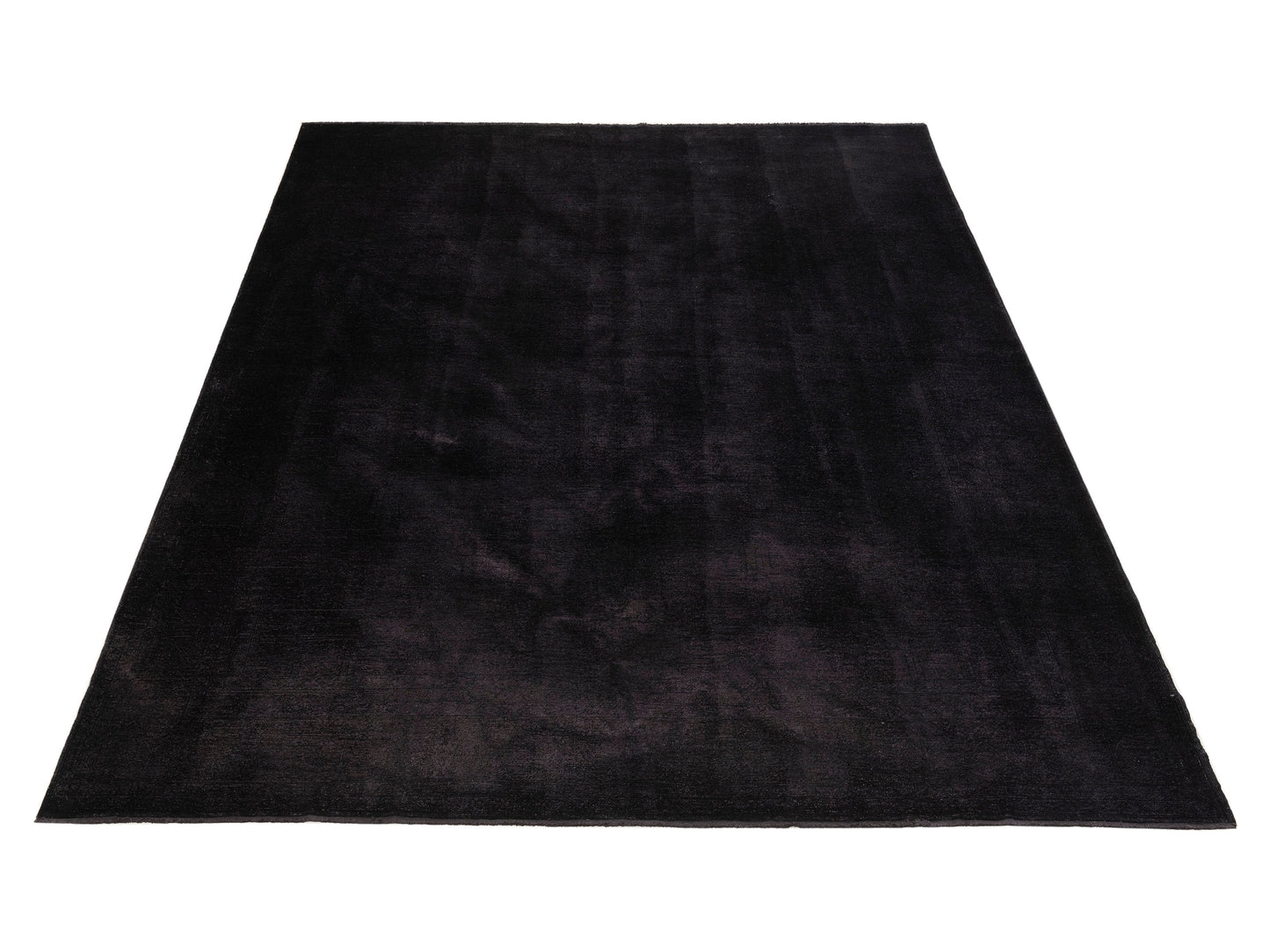 Vintage 97404 Dark Brown 11.5x13.6 Hand Knotted Rug