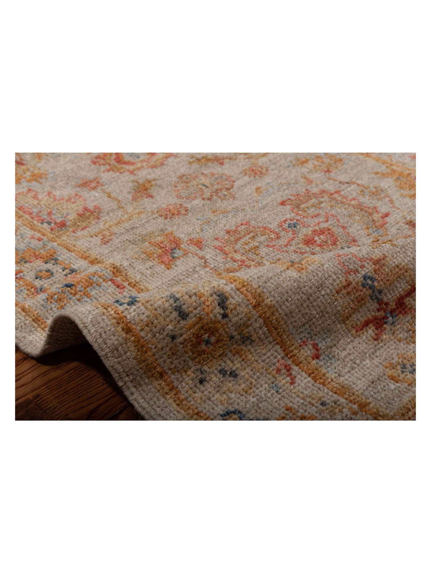 Angora Oushak 146497 Ivory Ivory 2.7x13.8 Hand Knotted Rug