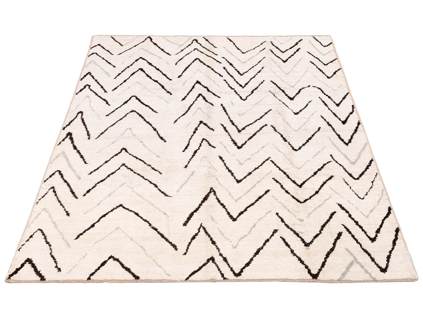 Atlas 151187 Ivory 7.9x9.4 Hand Knotted Rug