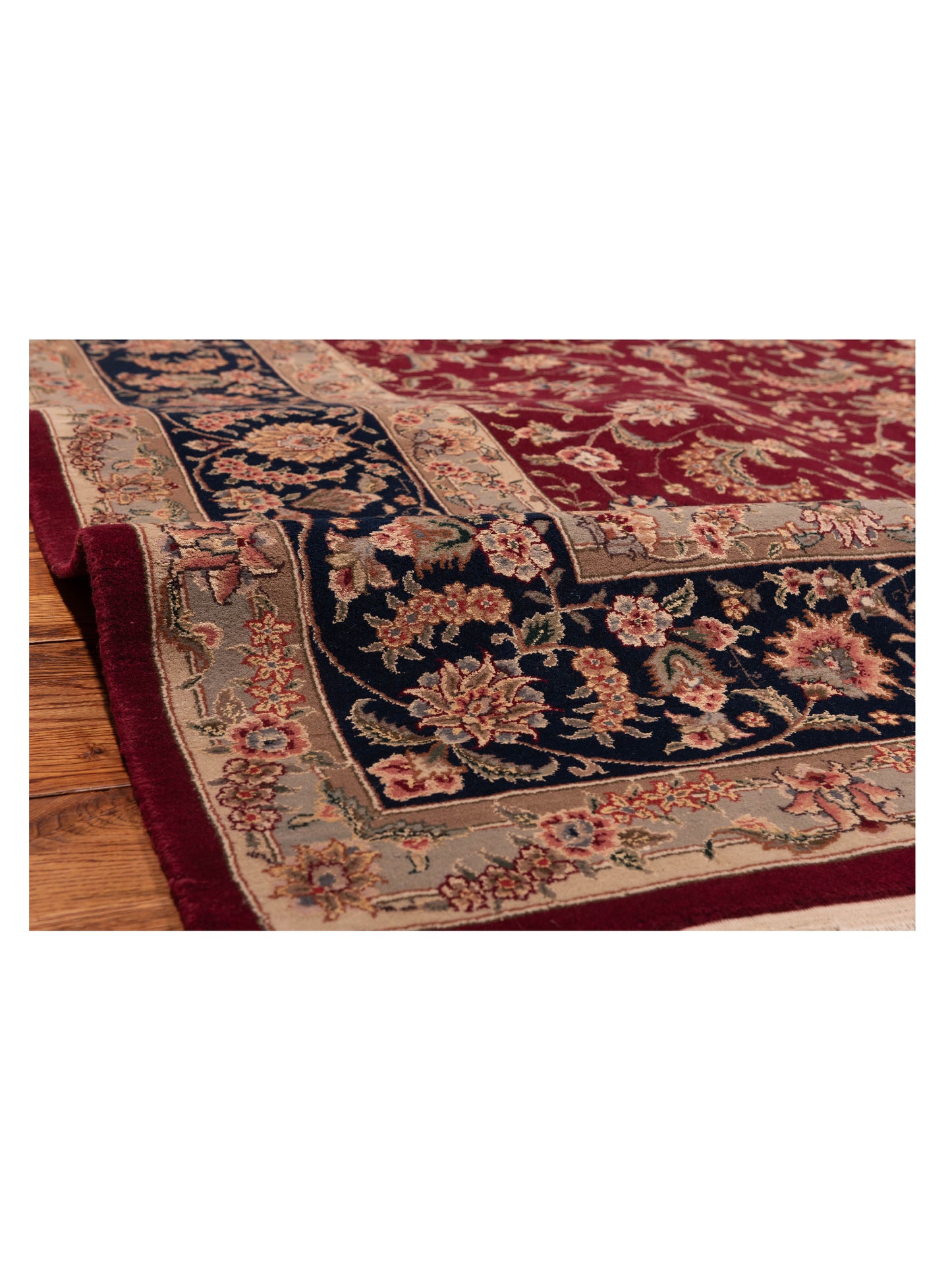 Magnolia 121085 Red Navy 9.1x12.9 Hand Knotted Rug