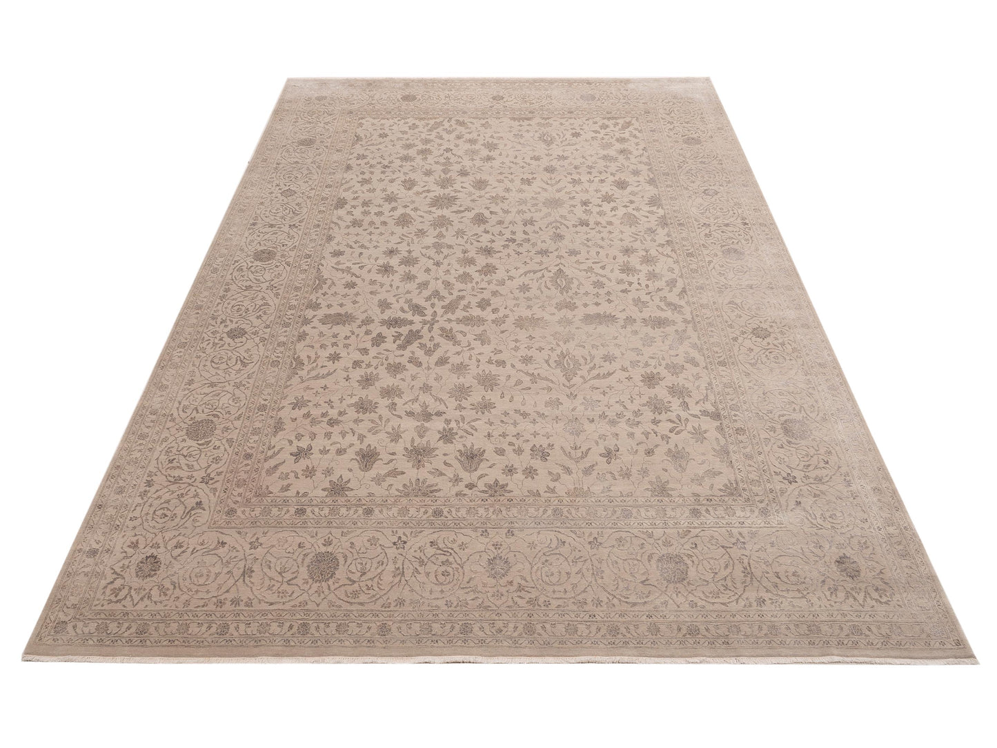 Mastersilk 119184 Silver Silver 10.1x14.2 Hand Knotted Rug