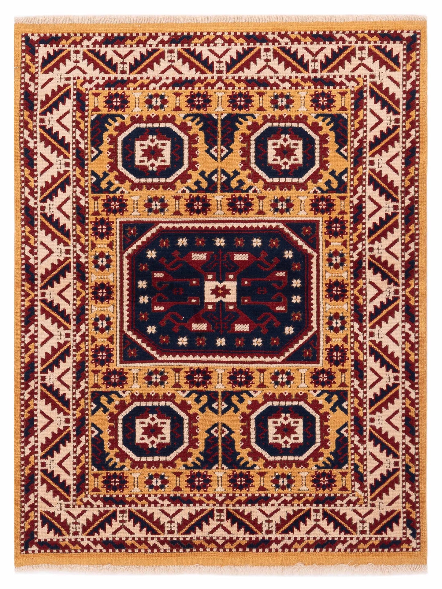 Pasha Turkish Shirwan  Gold Ivory Traditional