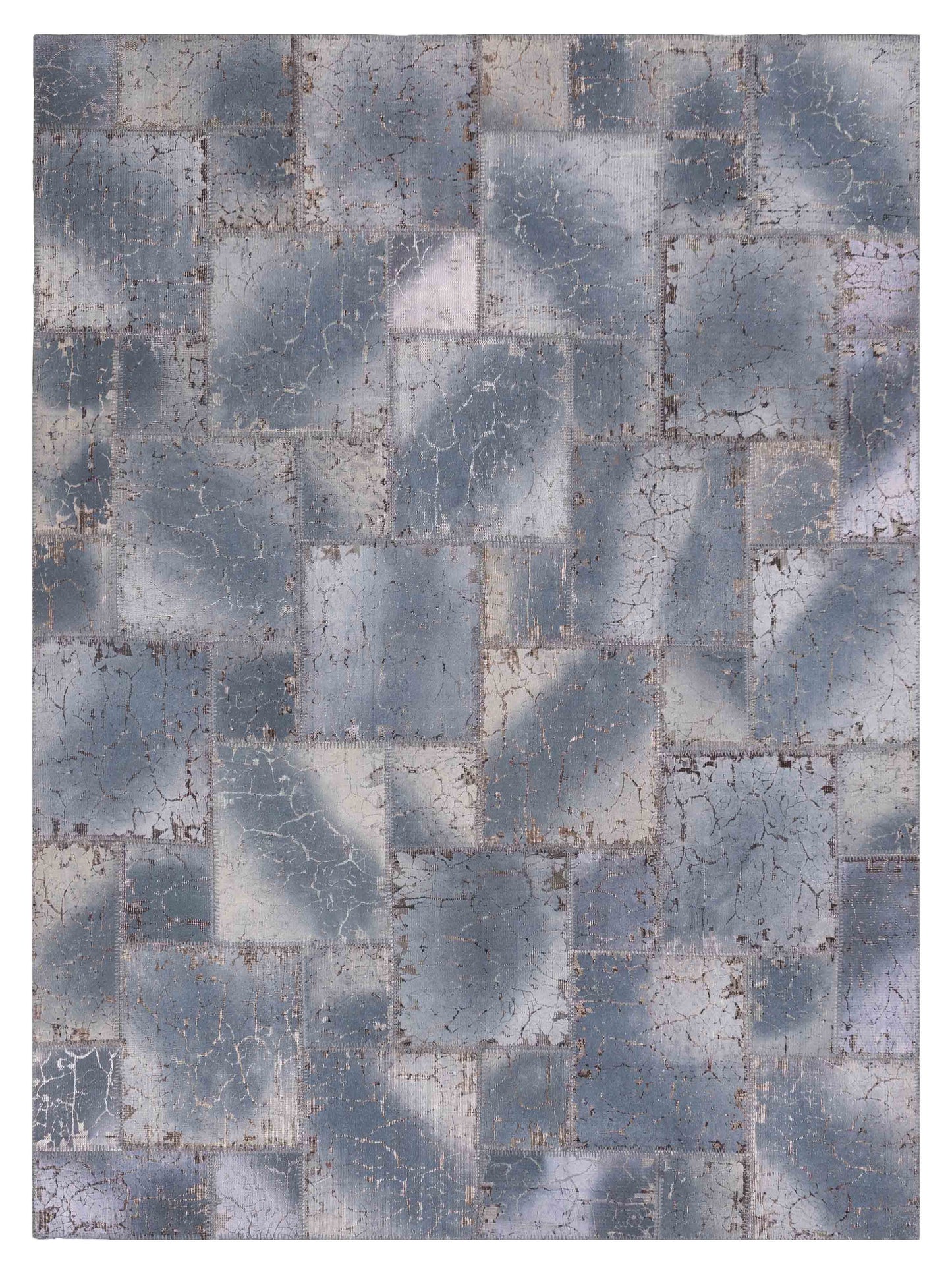 Pasha Turkish Vestige Patchwork  Gray  Contemporary