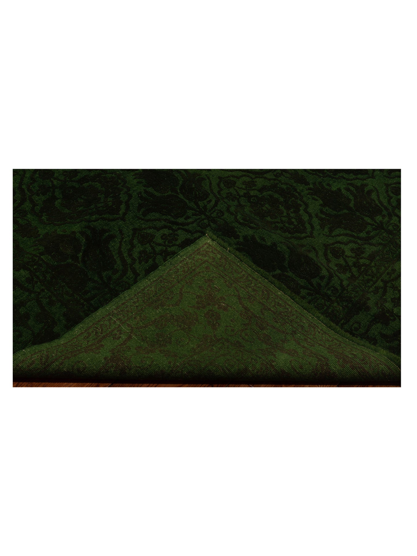 Color Bouquet 114573 Green Green 6.6x8.6 Hand Knotted Rug