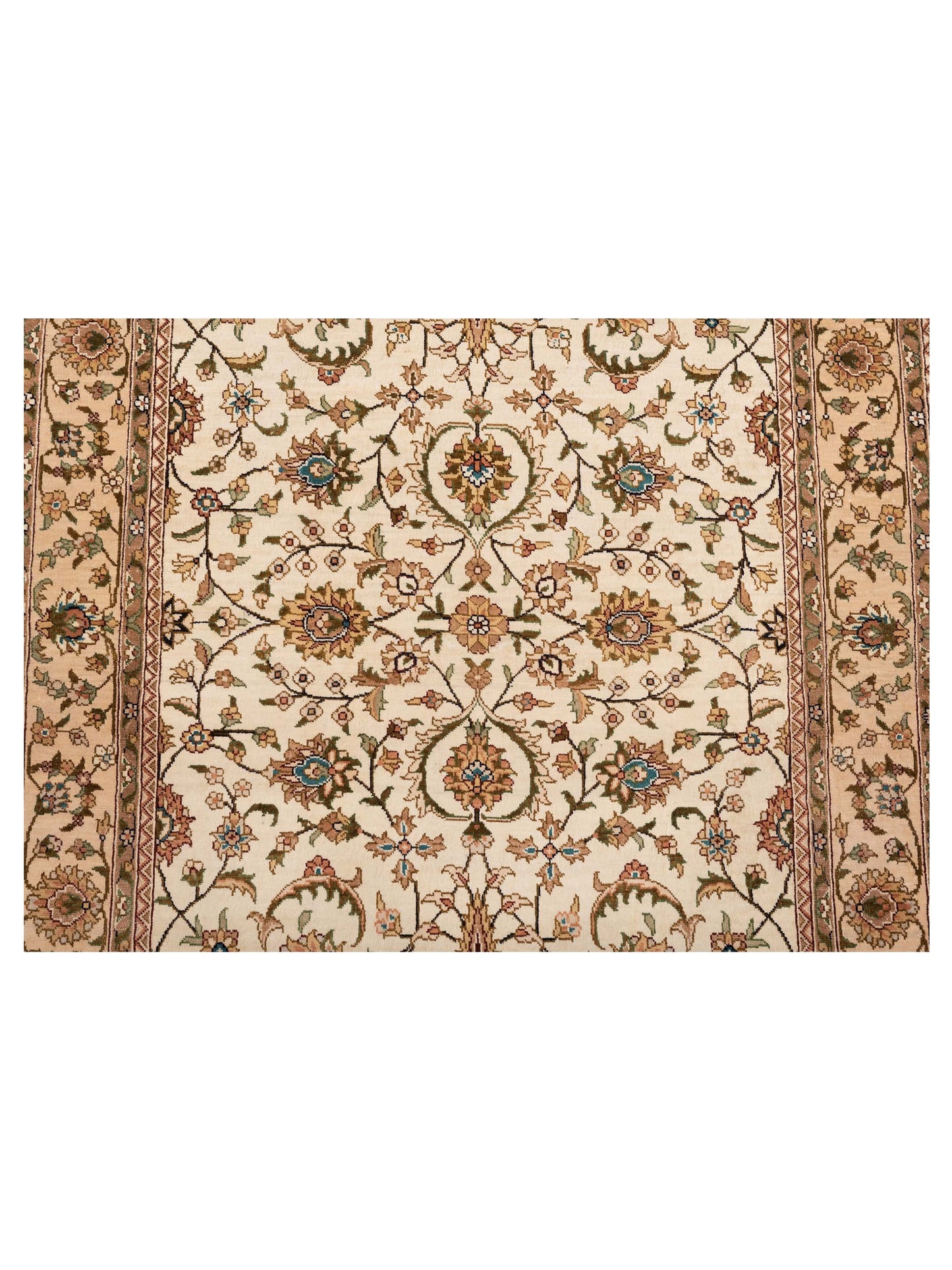Pure Silk 114521 Ivory Gold 2.7x4 Hand Knotted Rug
