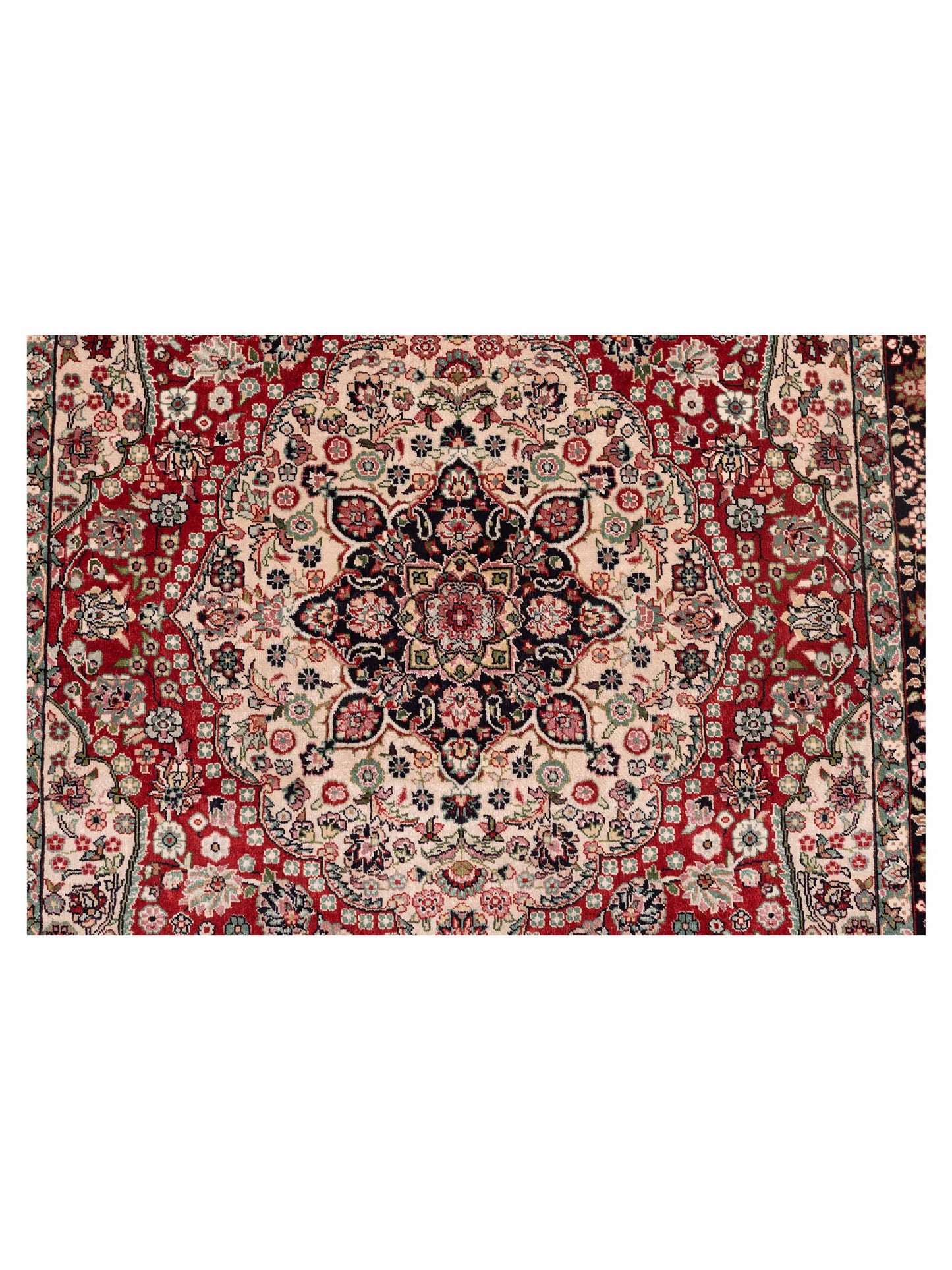 Pure Silk 120744 Red Black 2.7x4 Hand Knotted Rug