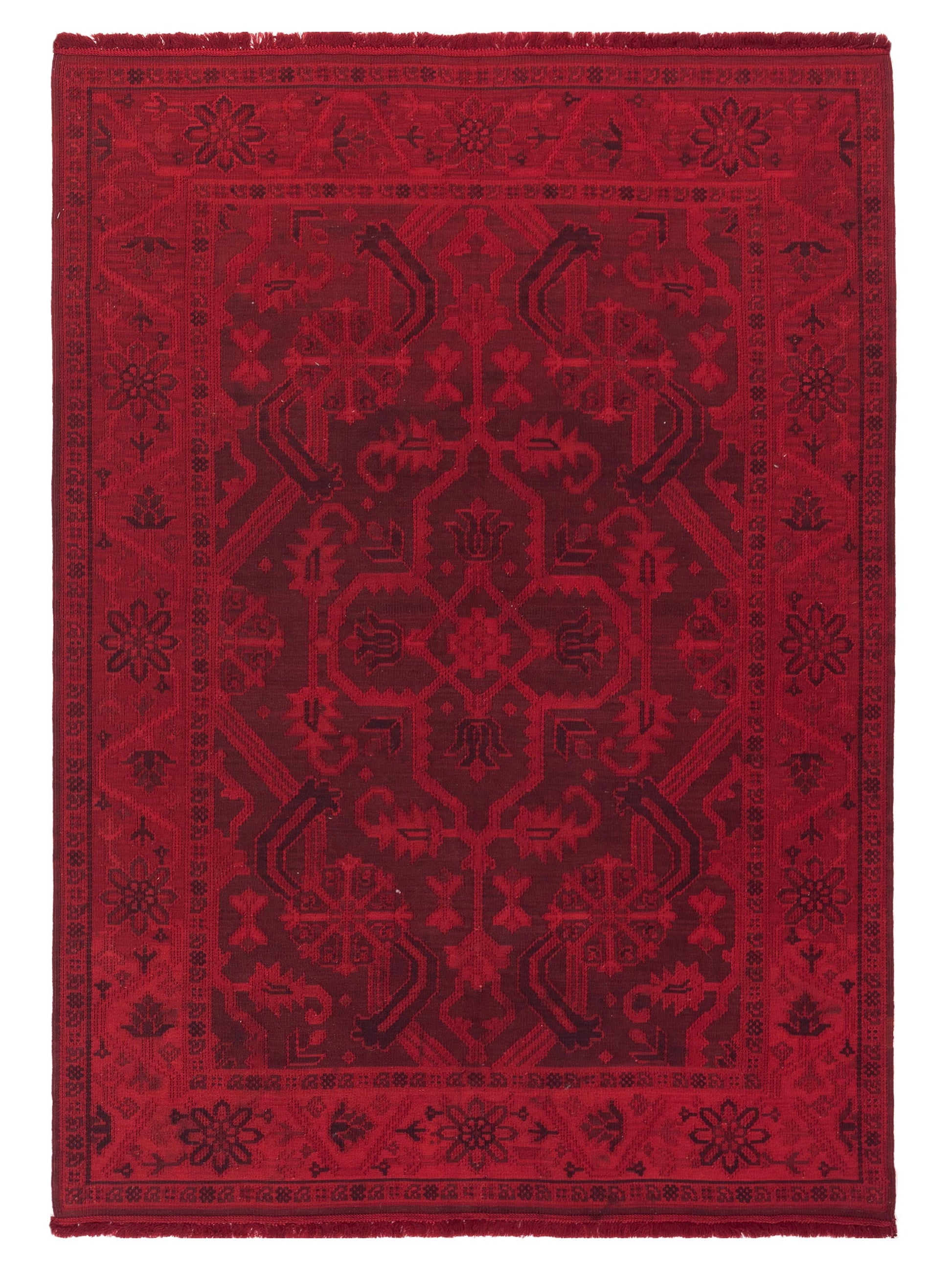 Pasha Transilvanian Kilim  Red  Contemporary