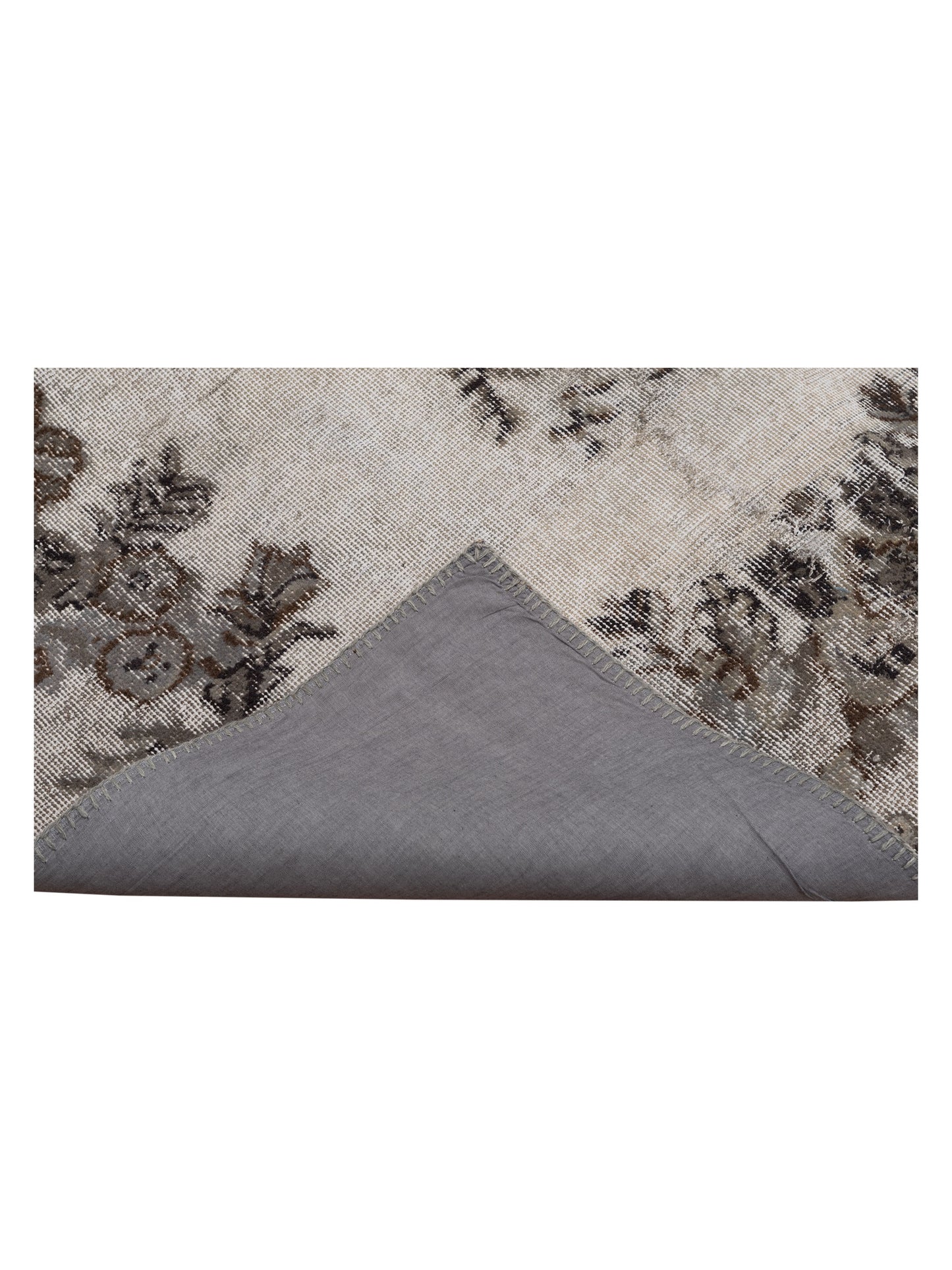 Turkish Vestige Patchwork 130947 Gray 10x13.11 Hand Knotted Rug