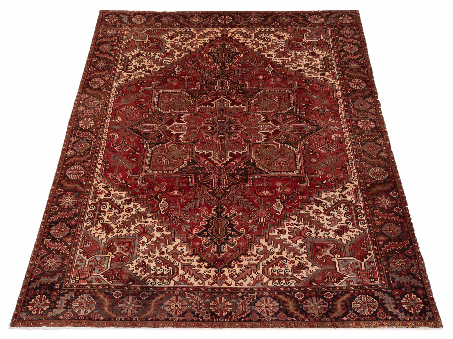 Persian 93337 Red Brown 9x11.5 Hand Knotted Rug