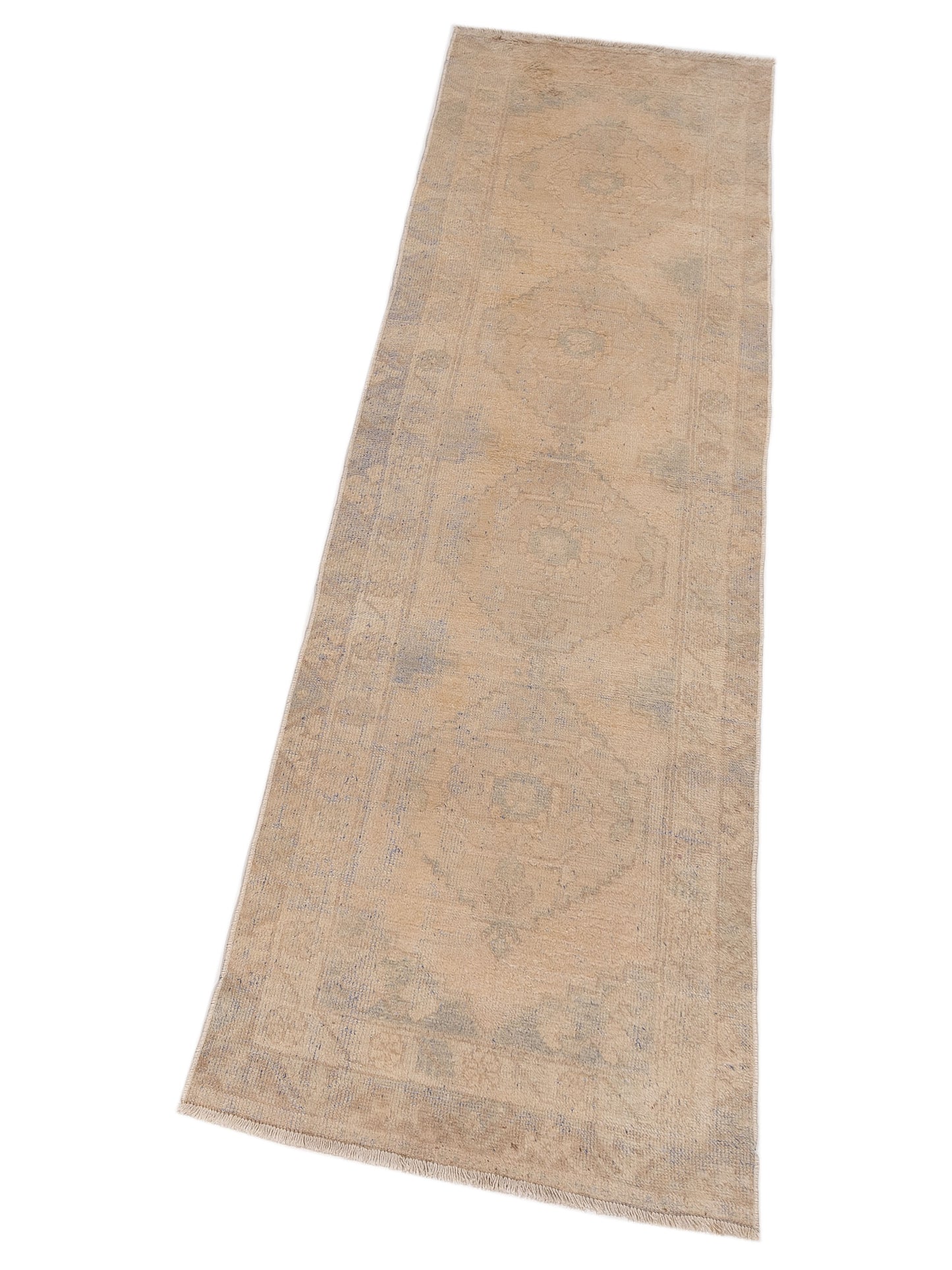 Vintage 142830 Beige 2.9x9.11 Hand Knotted Rug