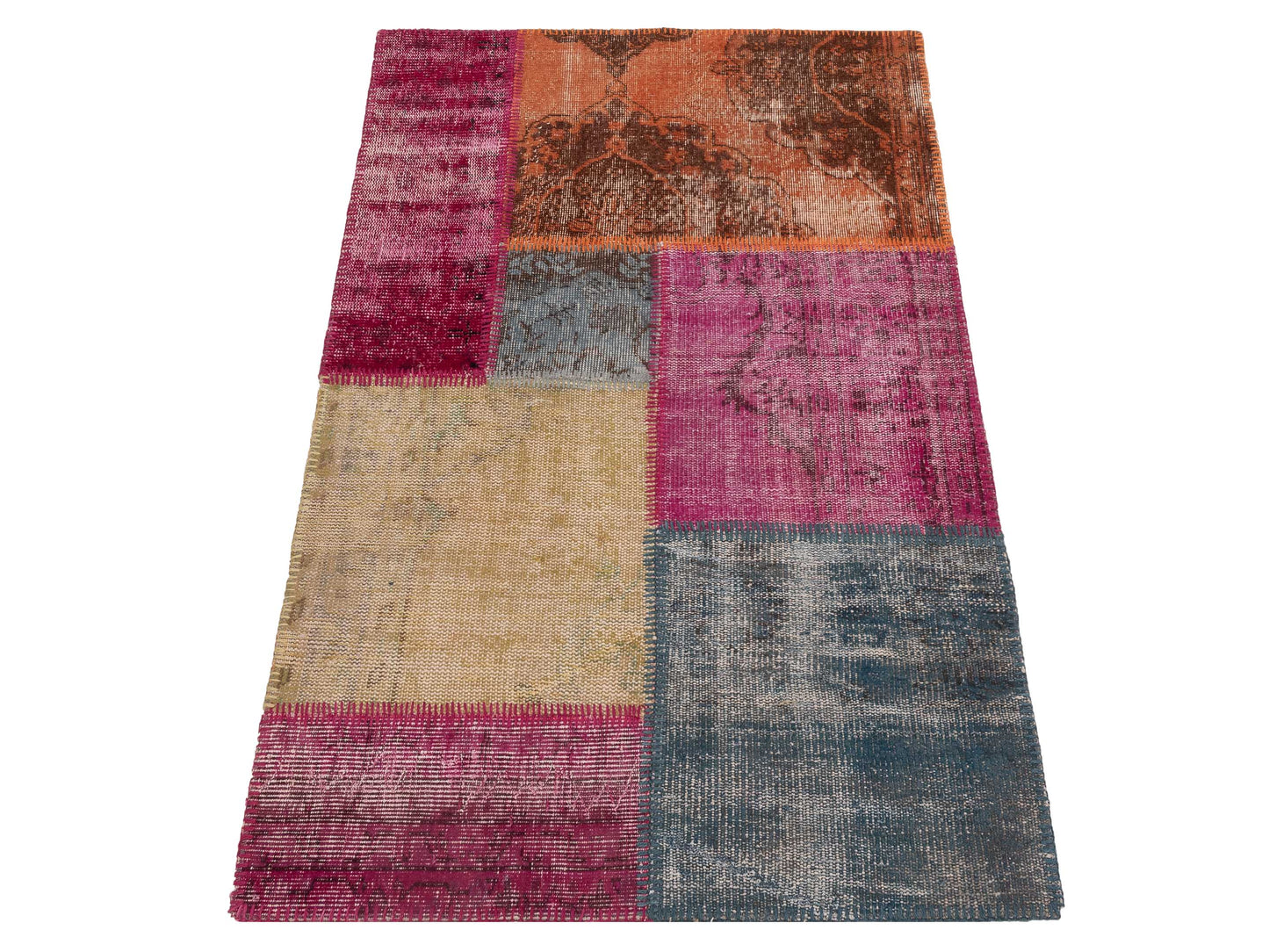 Turkish Vestige Patchwork 131083 Multi 3.4x4.11 Hand Knotted Rug