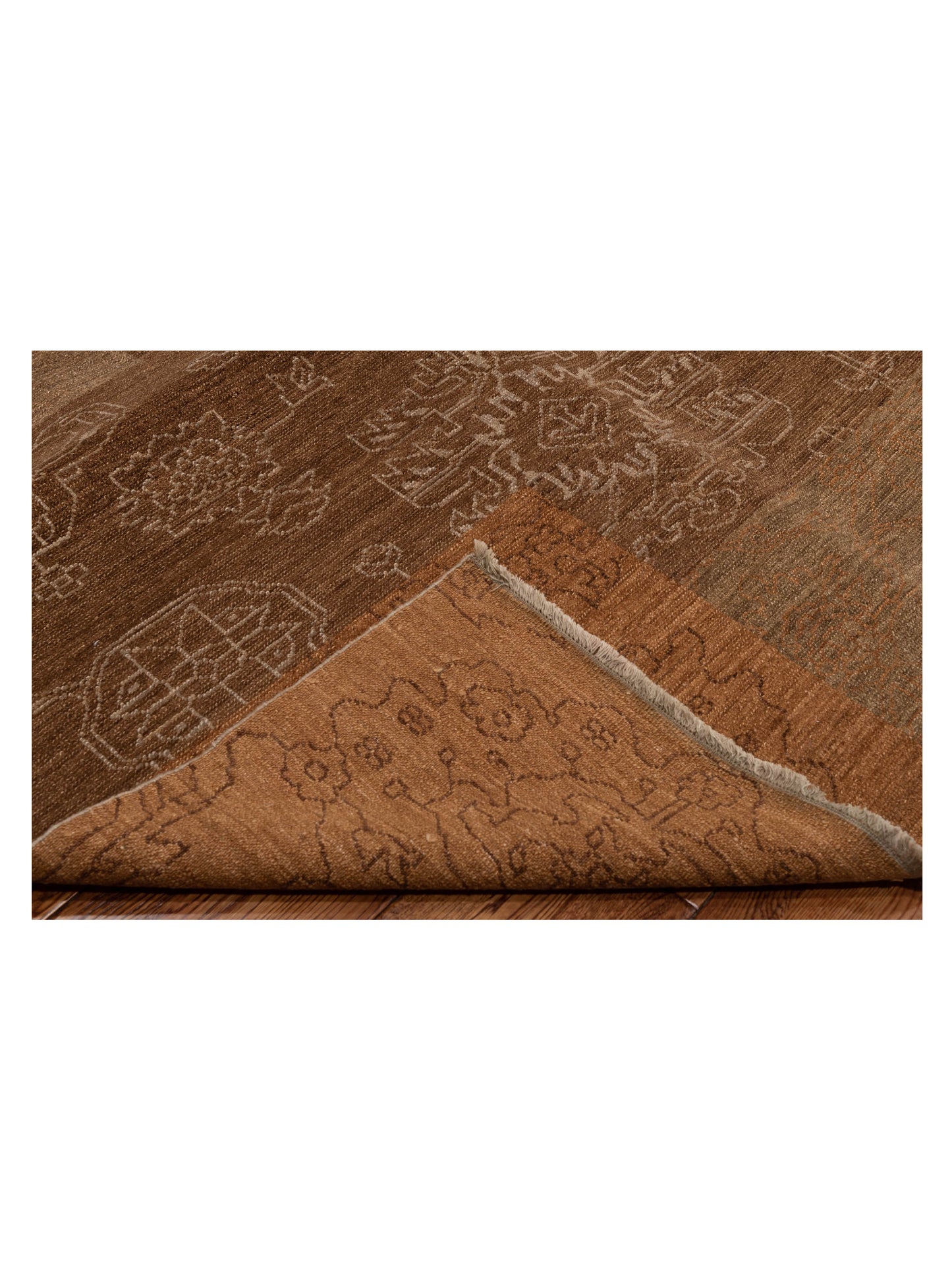 Defne Amethyste Silver Brown 8x9.10 Hand Knotted Rug