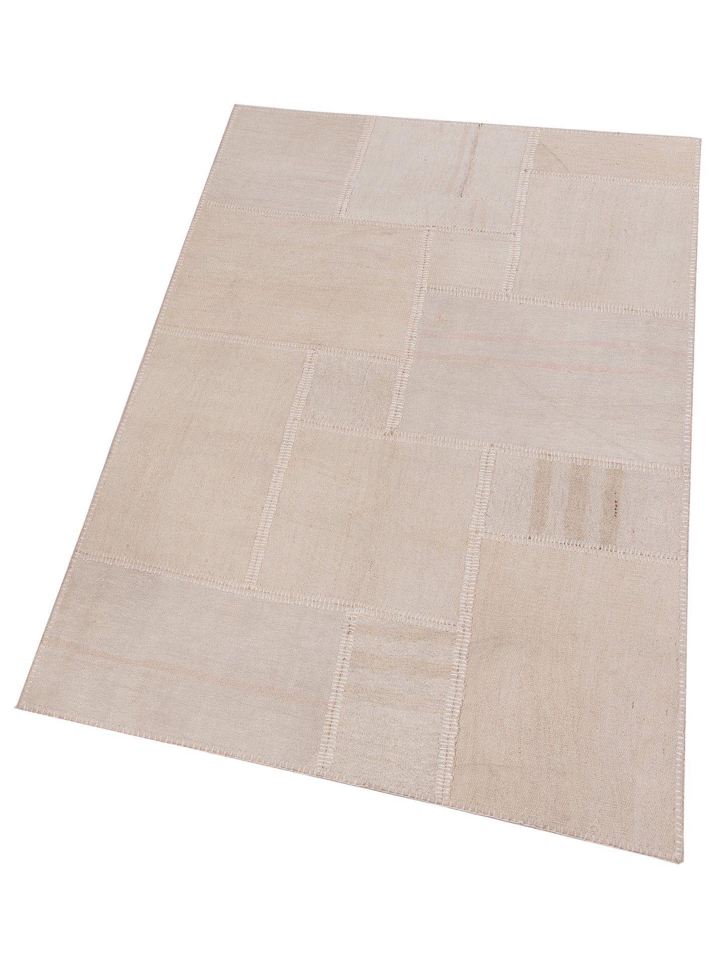 Turkish Vestige Patchwork 127786 Ivory 3.11x5.10 Hand Knotted Rug