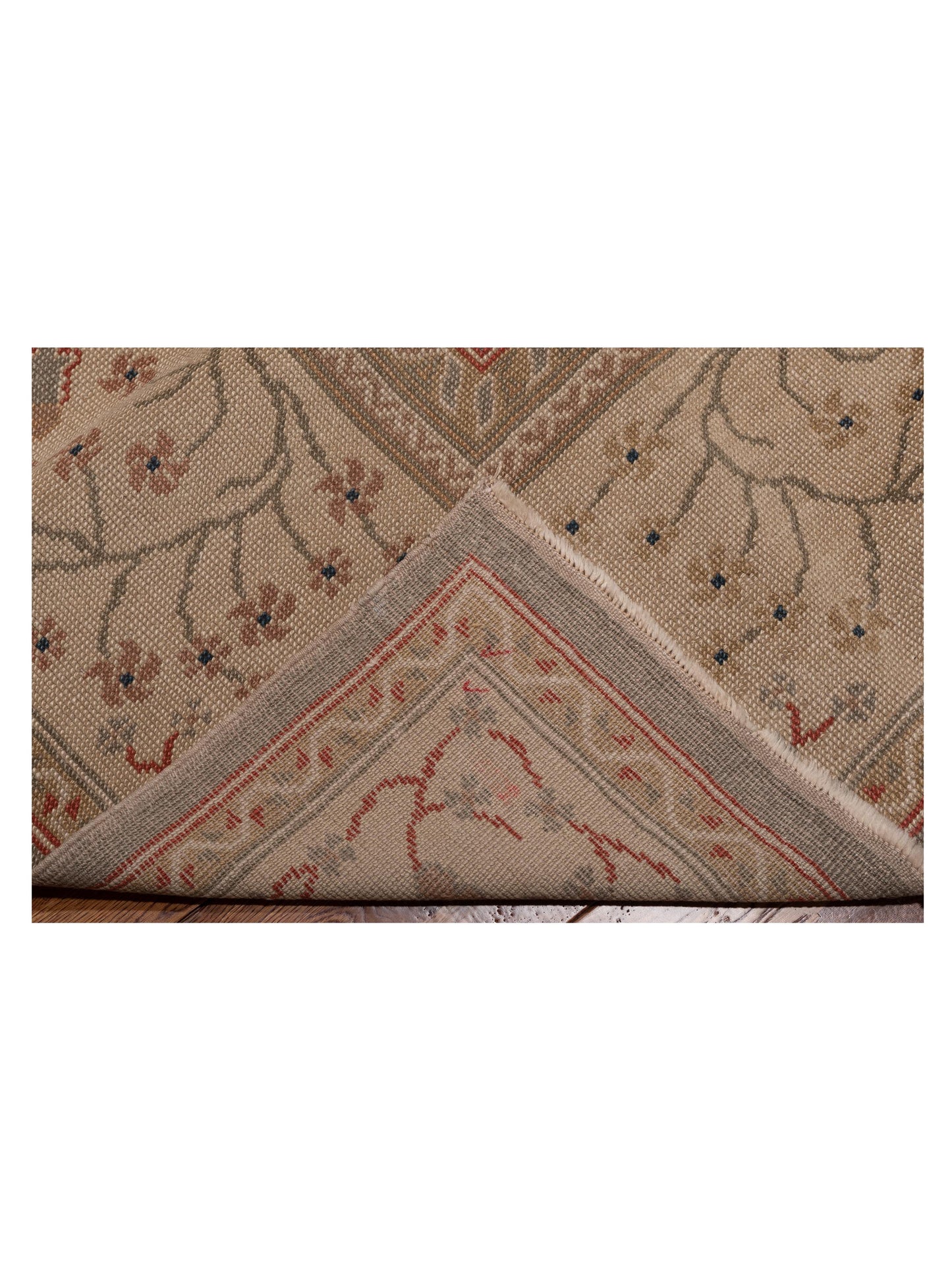 Anadol Oushak 97383 Silver Ivory 12.6x19.4 Hand Knotted Rug