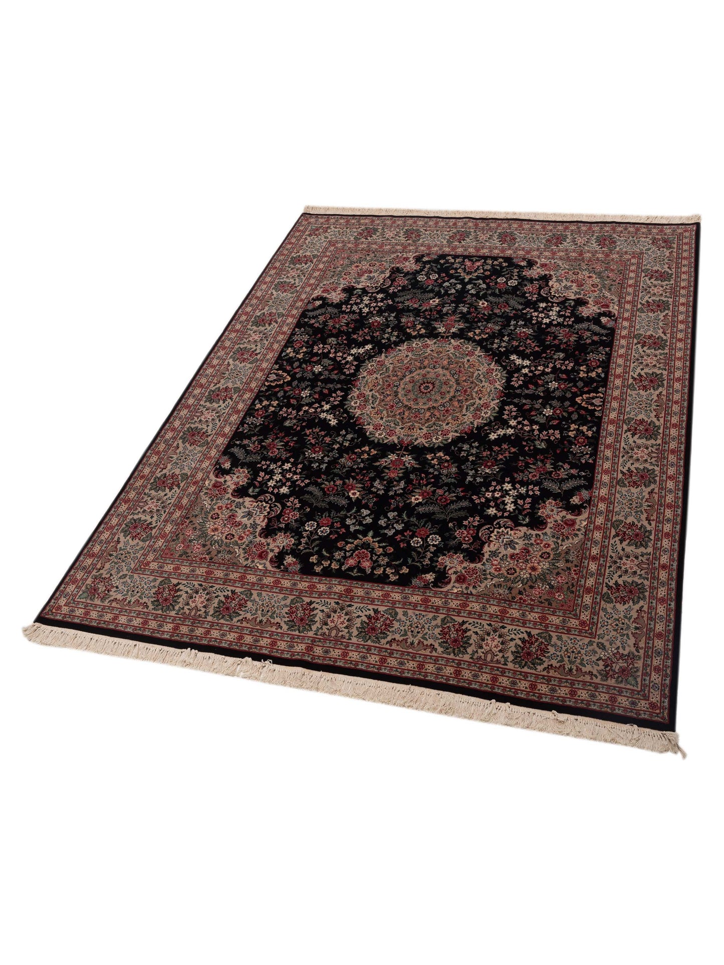 Magnolia 104652 Green Beige 7.11x9.7 Hand Knotted Rug
