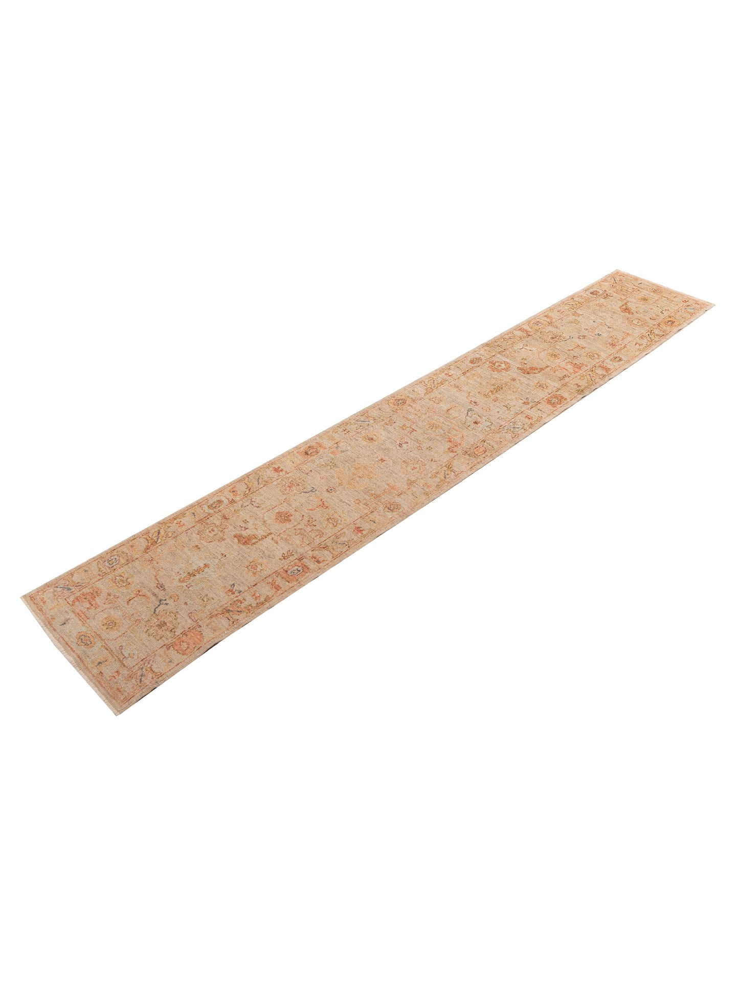 Angora Oushak 149527 Ivory Ivory 2.6x14 Hand Knotted Rug