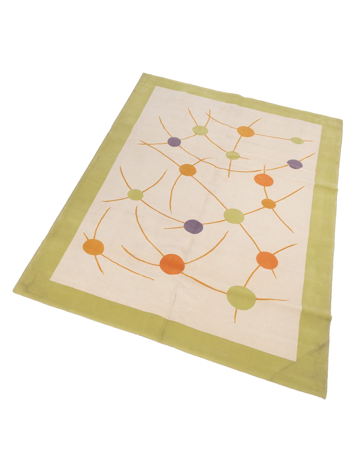 Alara 104025 Ivory Green 6.9x9.9 Machine Made Rug