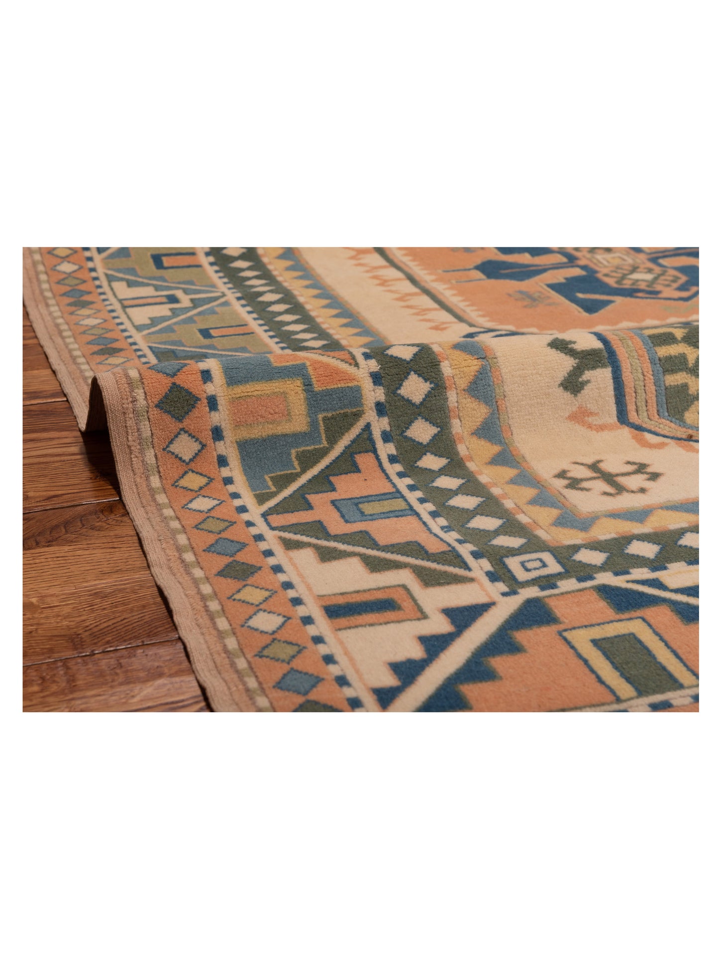 Old Anatolian 108275 Ivory Pink 4.2x5.10 Hand Knotted Rug