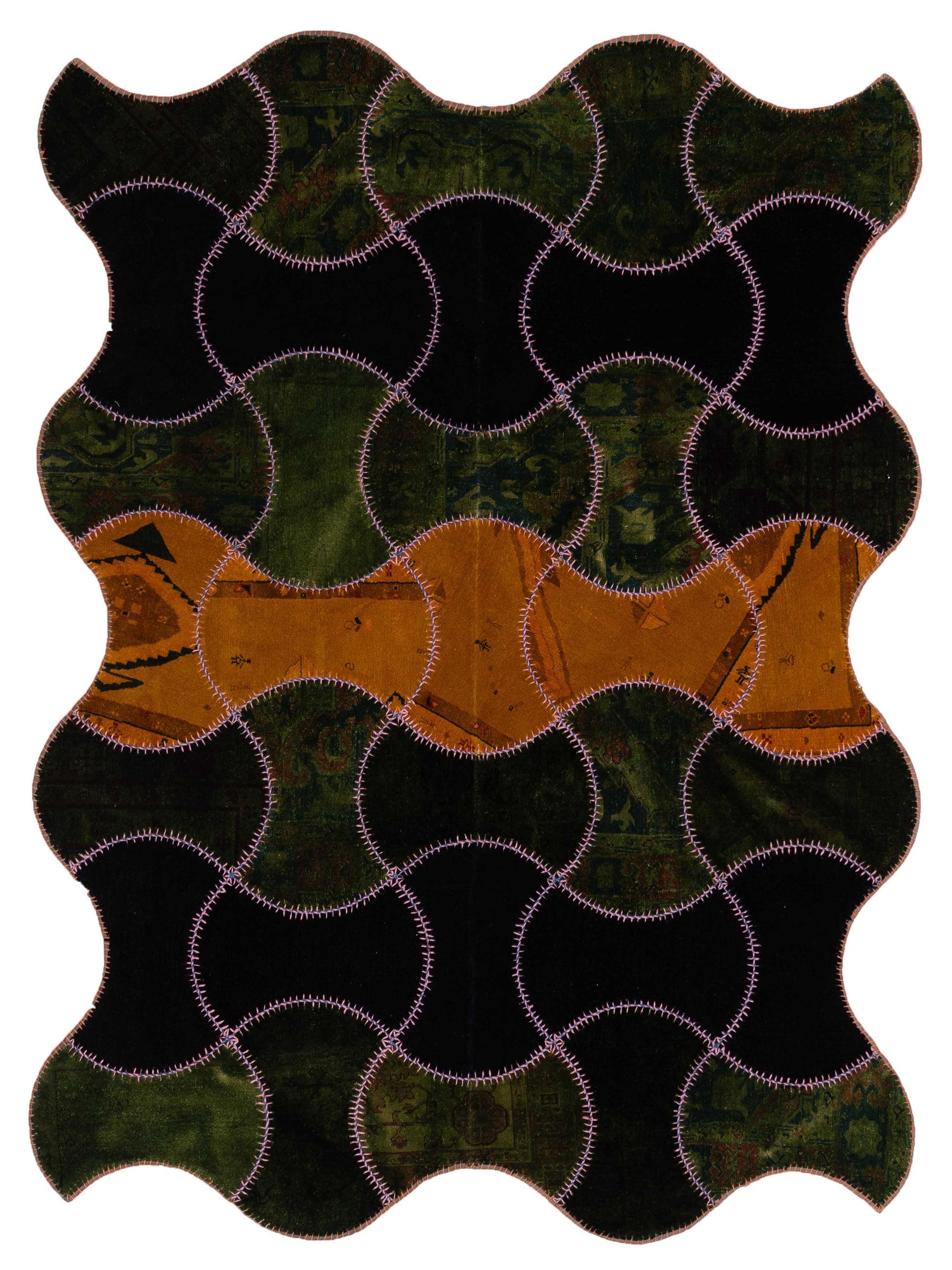 Pasha Turkish Vestige Patchwork  Multi  Contemporary