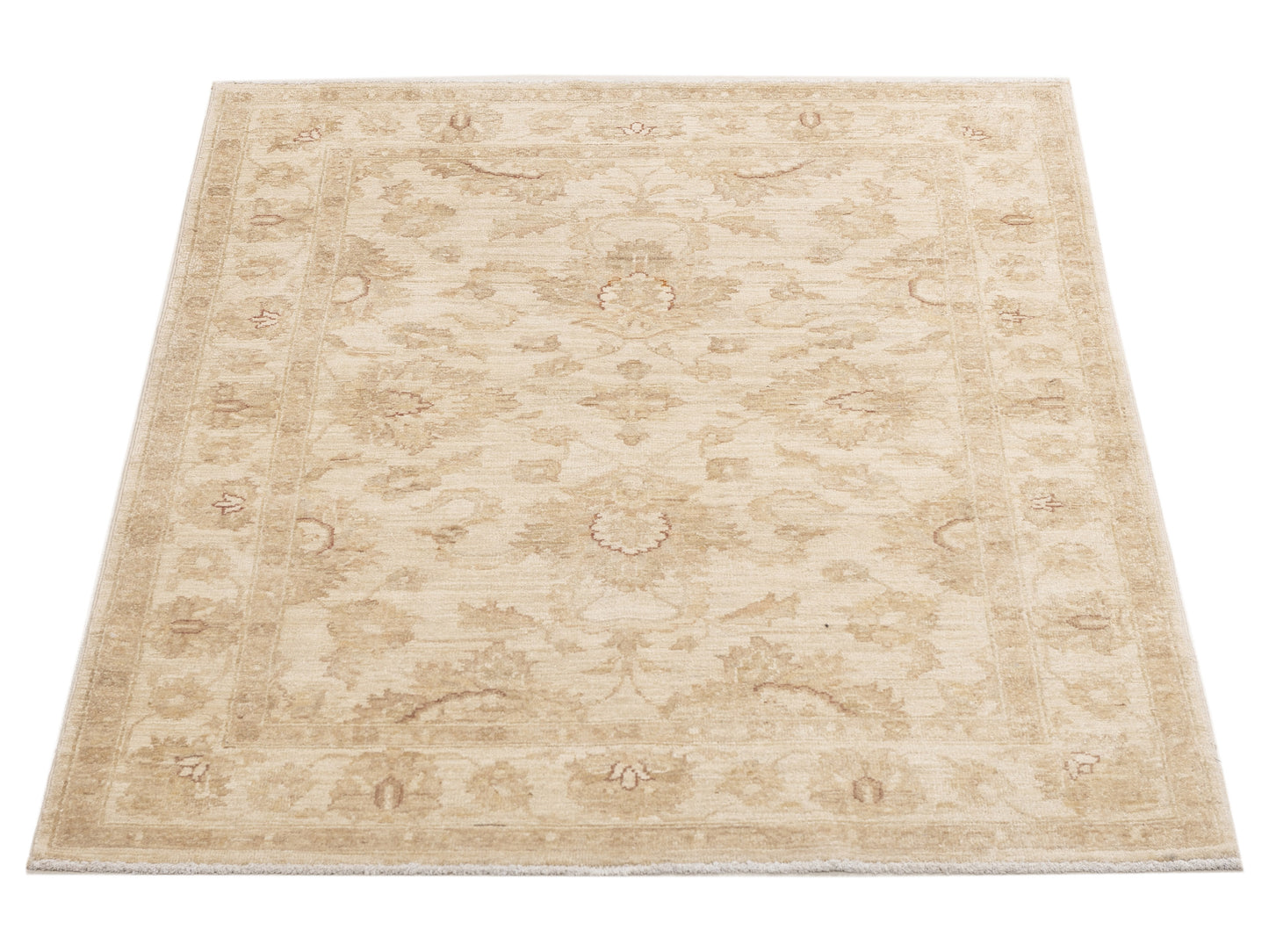 Sultan 115417 Ivory Ivory 4.1x5.8 Hand Knotted Rug