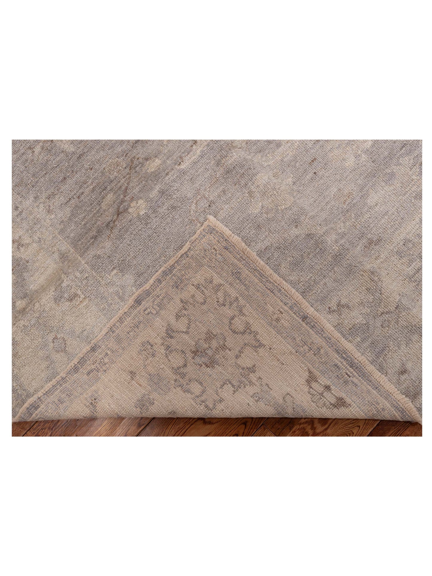 Angora Oushak 151032 Gray Ivory 7.4x9.7 Hand Knotted Rug