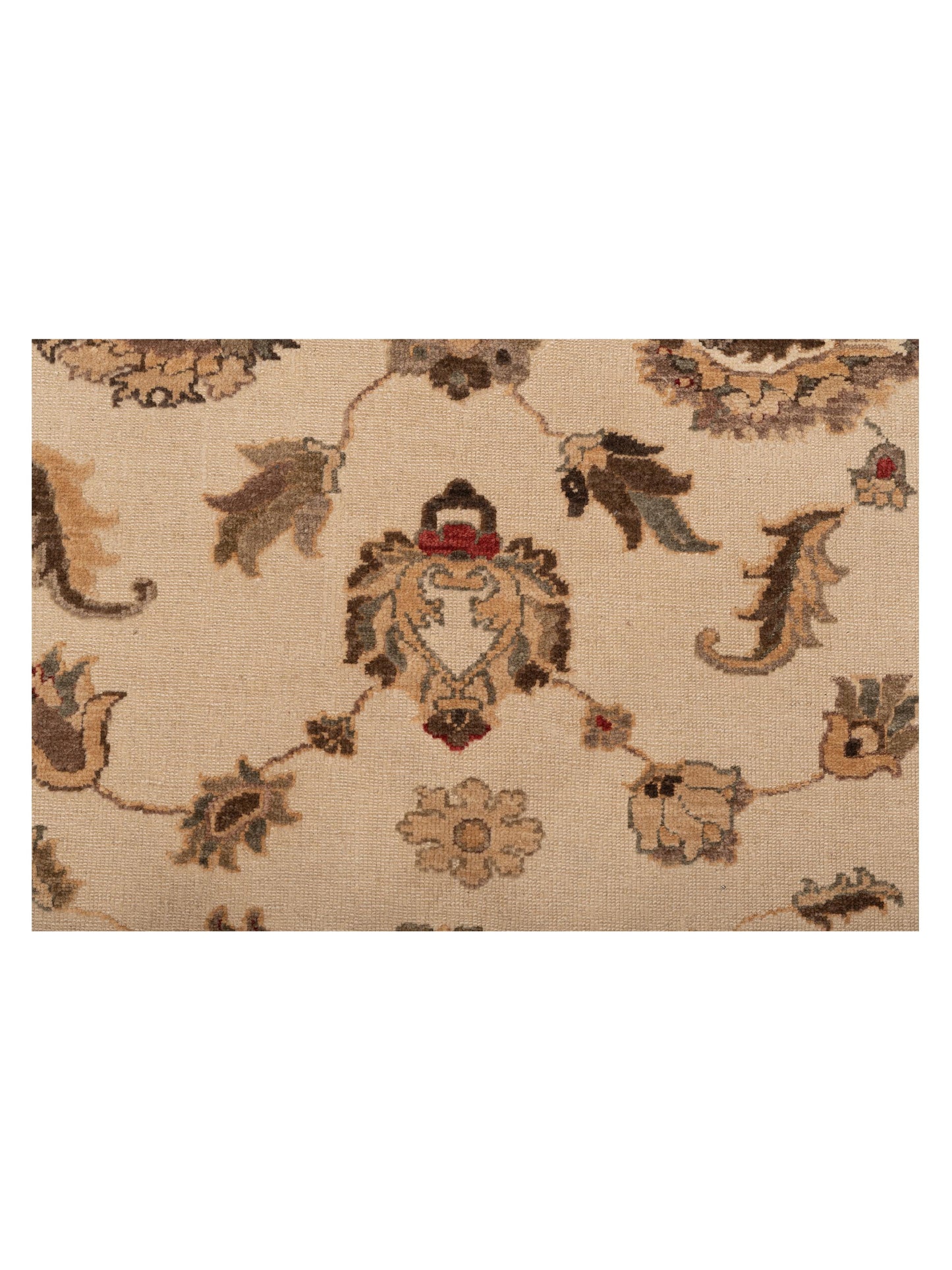 Turkish Elvan 79181 Ivory Gold 9.3x12 Hand Knotted Rug