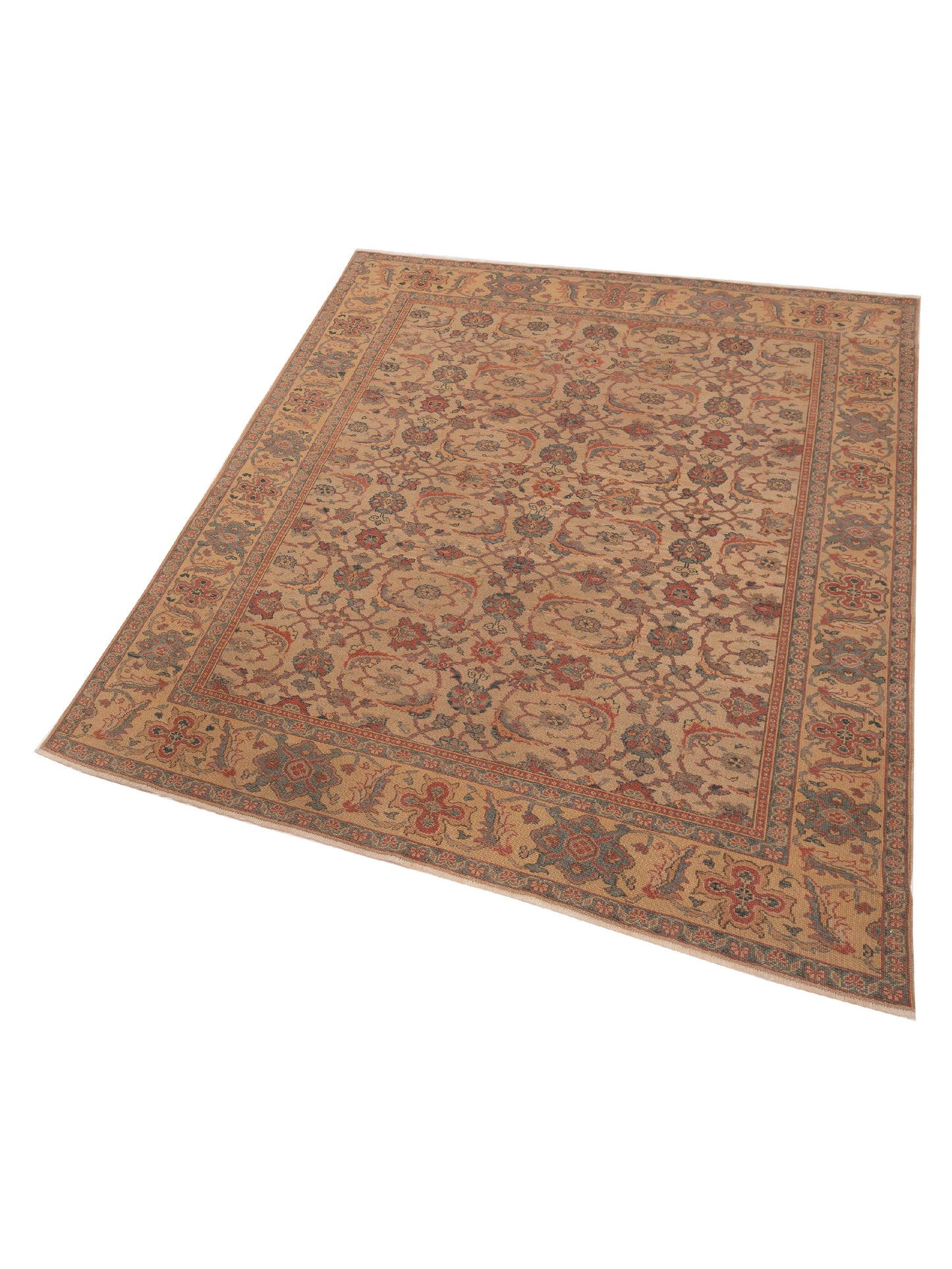 Antique Loom 147471 Ivory Gold 6.7x7.11 Hand Knotted Rug