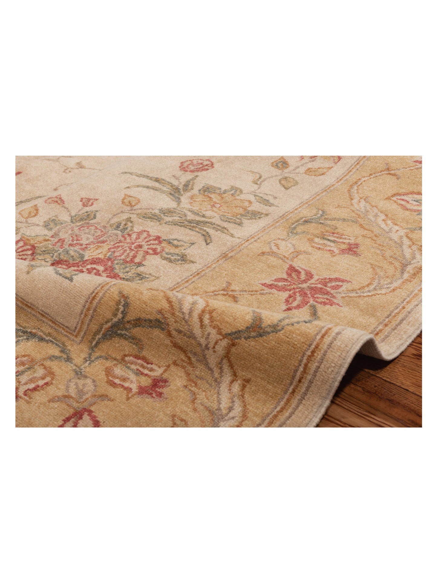 Antique Loom 82187 Ivory Gold 6.10x8.8 Hand Knotted Rug