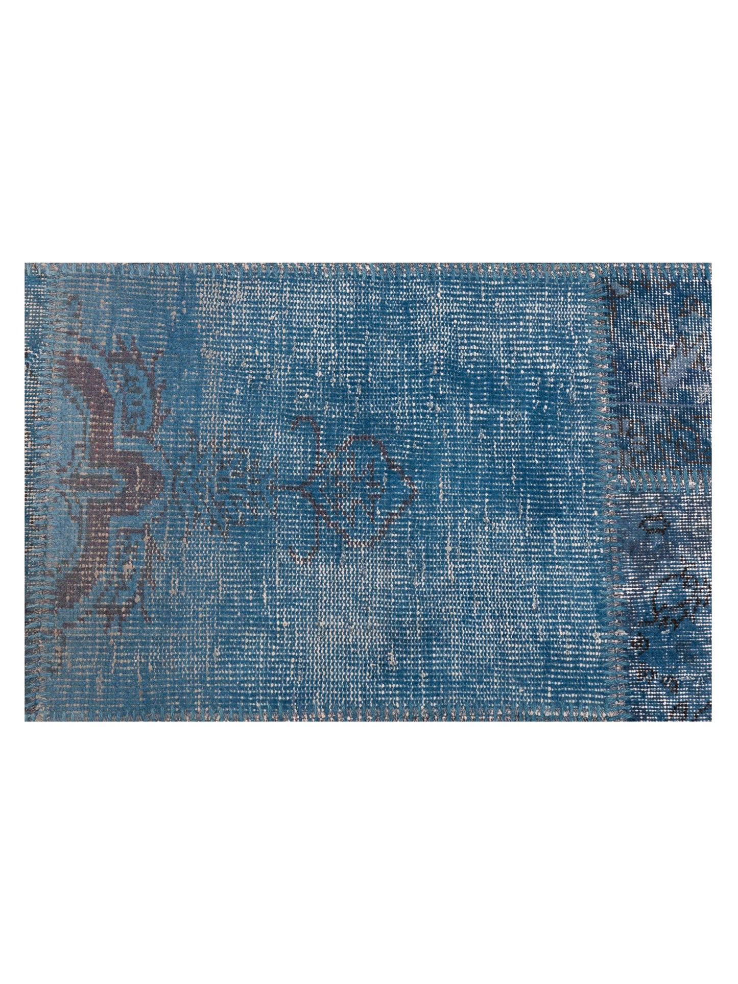 Turkish Vestige Patchwork 128871 Indigo 6x9 Hand Knotted Rug