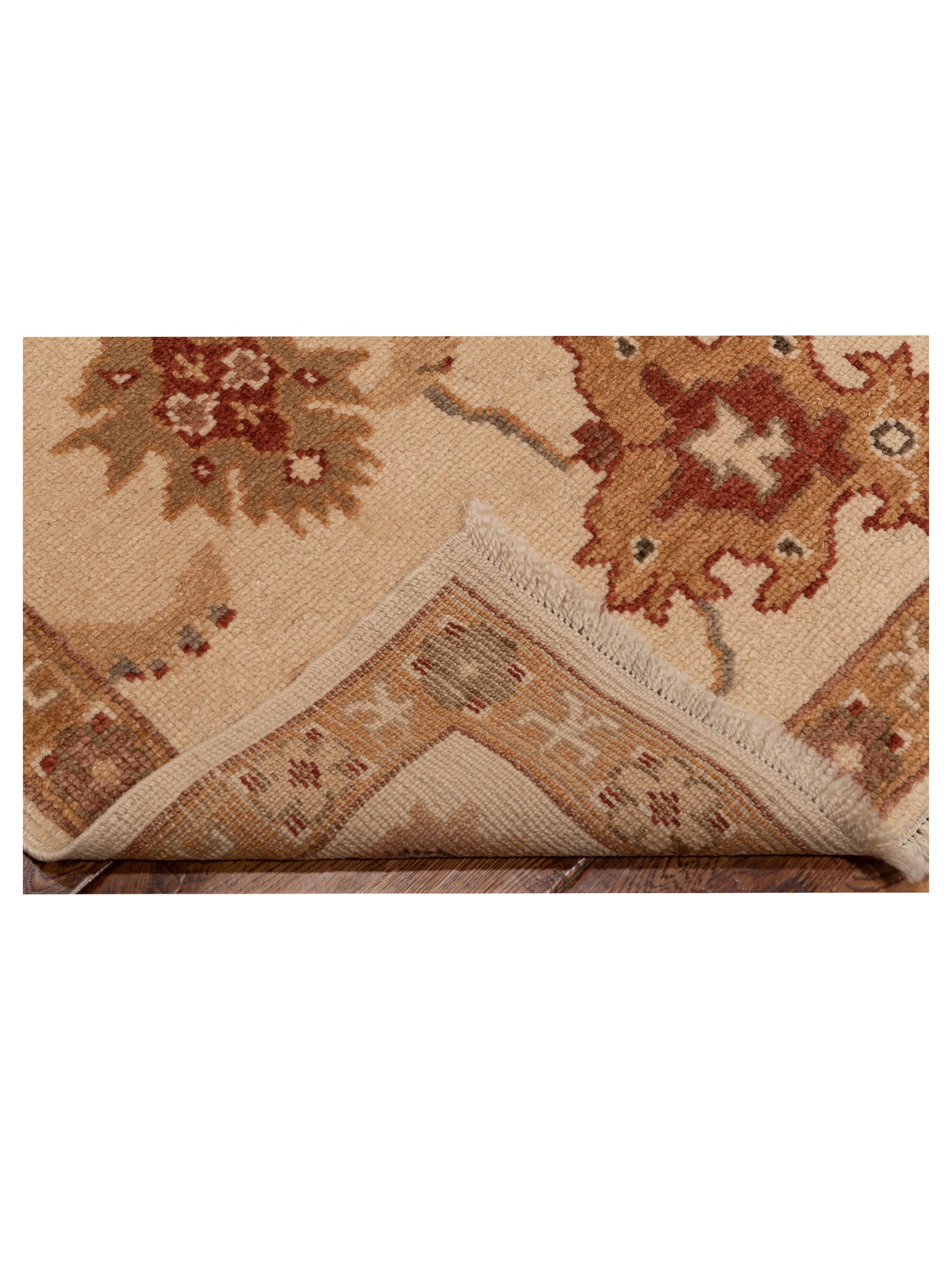 Angora Oushak 93068 Ivory Gold 2.6x13.3 Hand Knotted Rug