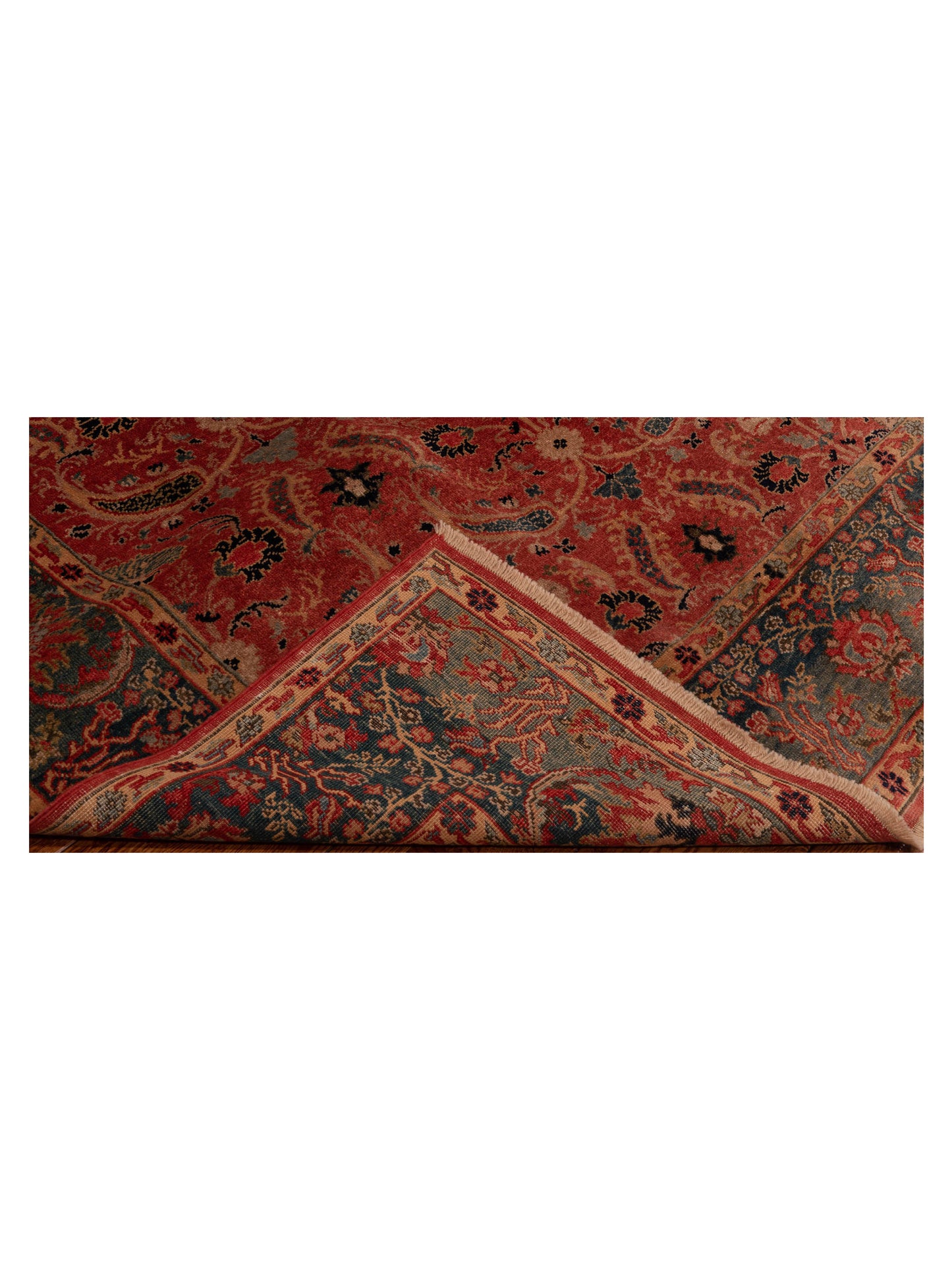 Antique Loom 120637 Rust Blue 6.9x10.4 Hand Knotted Rug