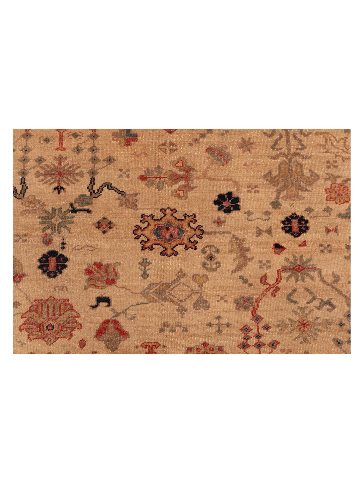 Antique Loom 147388 Ivory Green 6.10x8.6 Hand Knotted Rug
