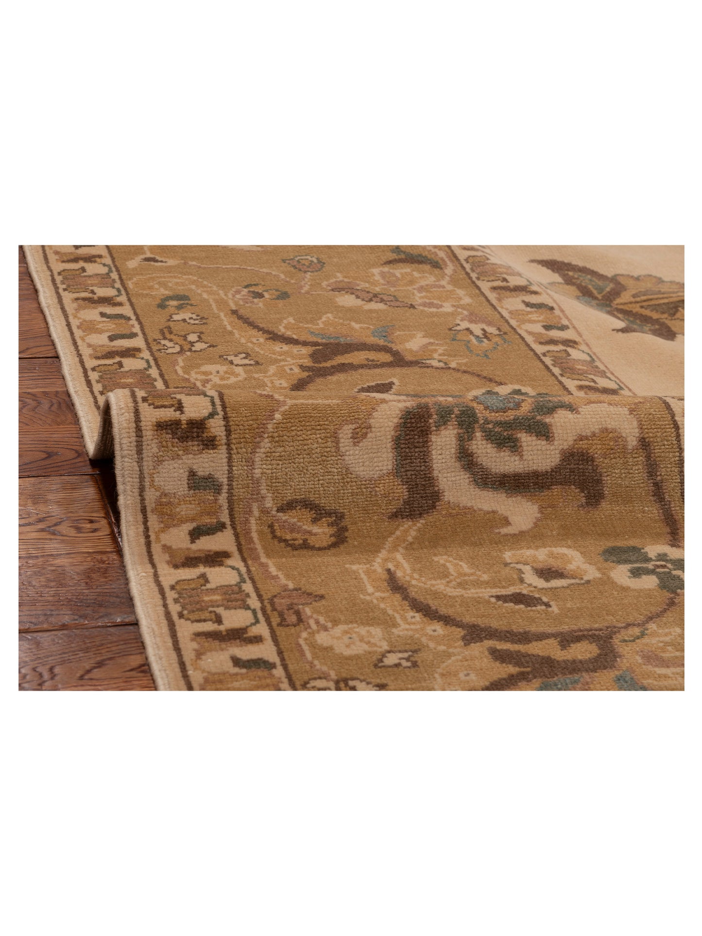 Antique Loom 108153 Ivory Gold 10.4x14.4 Hand Knotted Rug