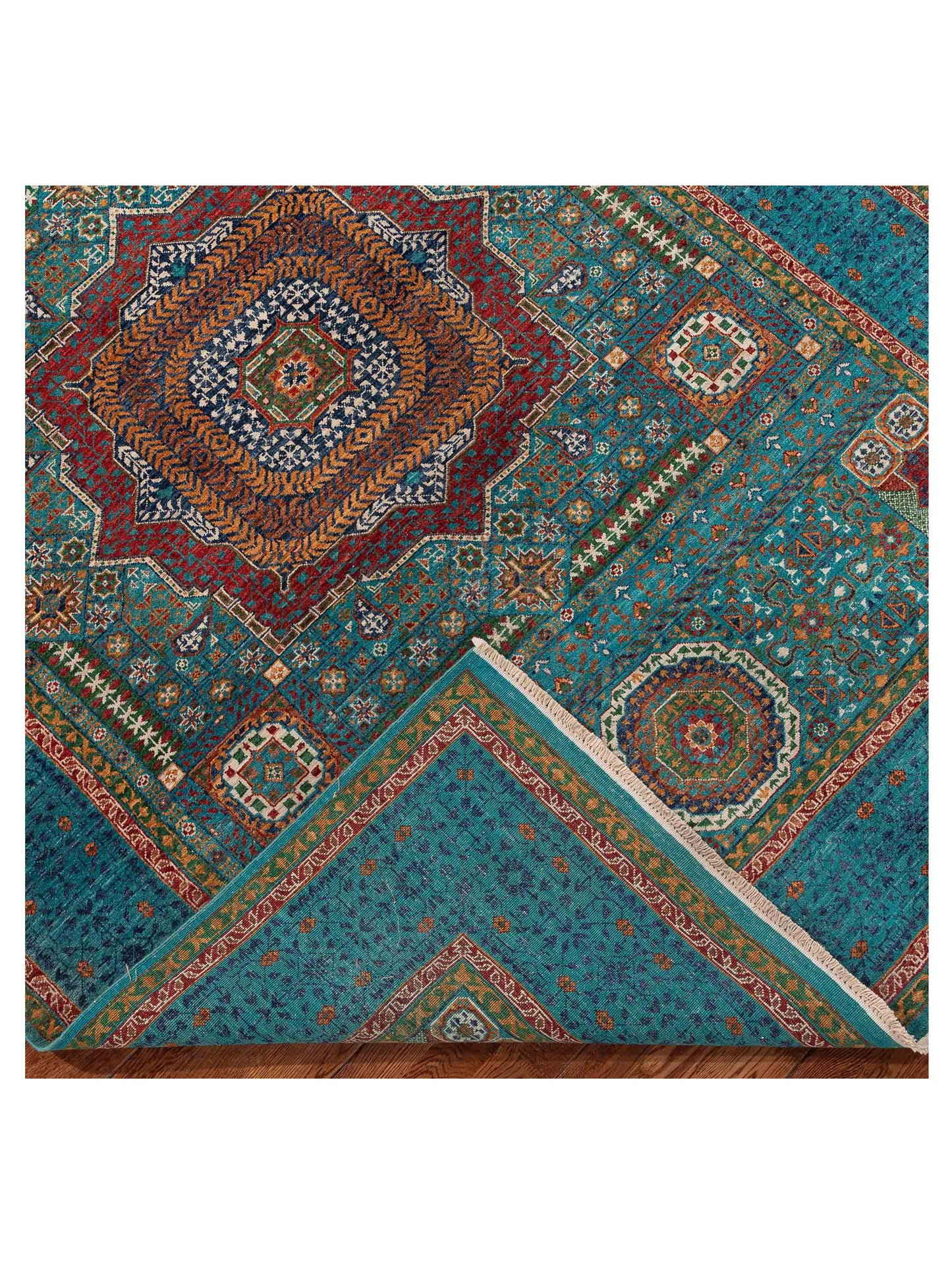 Artisan Mamluk 154745 Blue Blue 5.9x8.3 Hand Knotted Rug