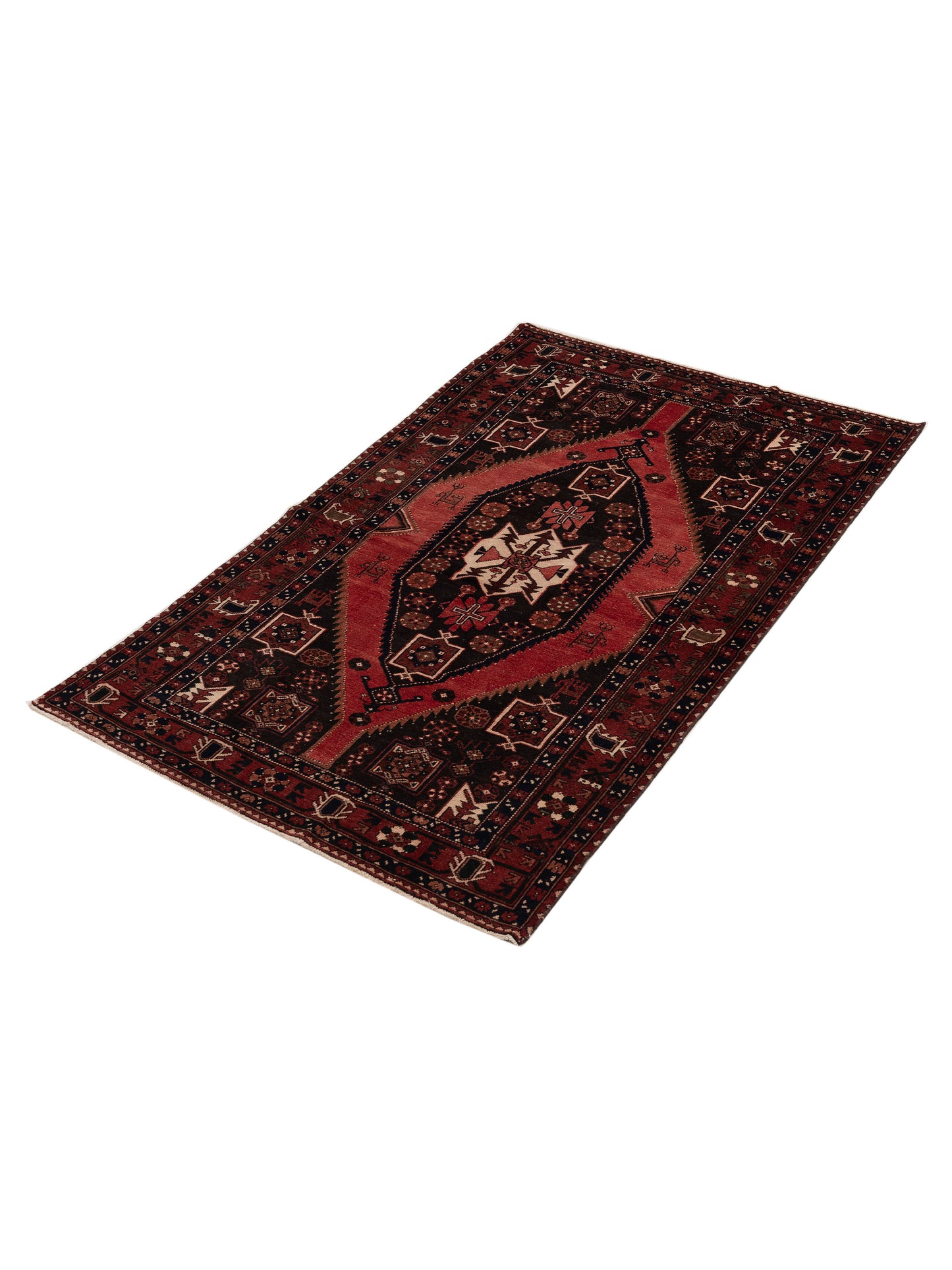 Persian 154351 Red Brown 4.6x7.8 Hand Knotted Rug