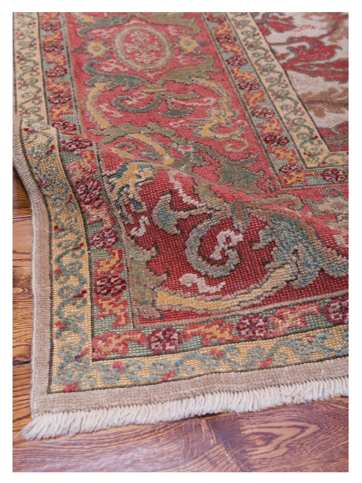 Antique Loom 107933 Beige Rust 10.4x14.1 Hand Knotted Rug