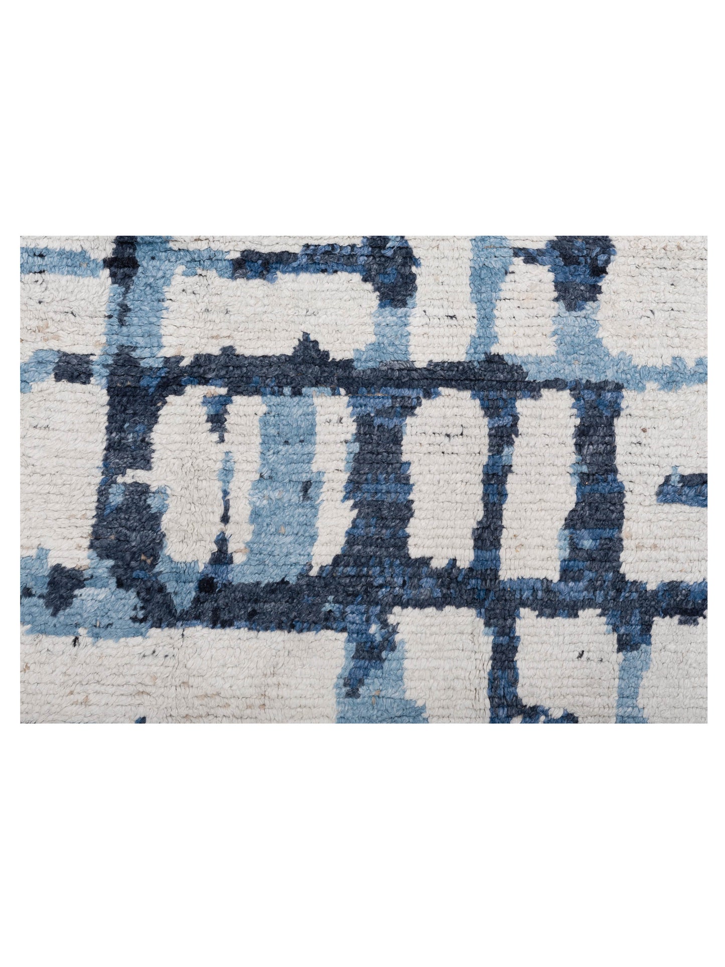 Atlas 150457 Ivory Blue 8.1x9.11 Hand Knotted Rug