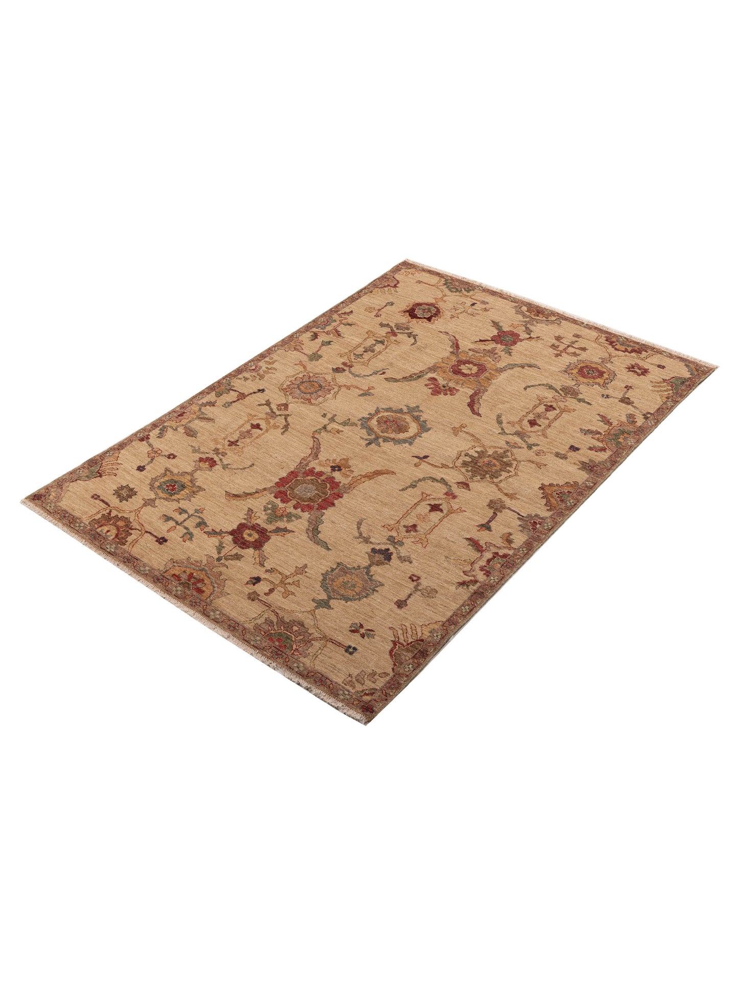 Elvan 156211 Ivory Ivory 5.9x7.11 Hand Knotted Rug