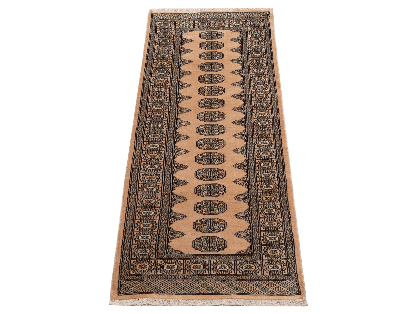 Bokhara 153439 Beige Beige 2.7x8 Hand Knotted Rug