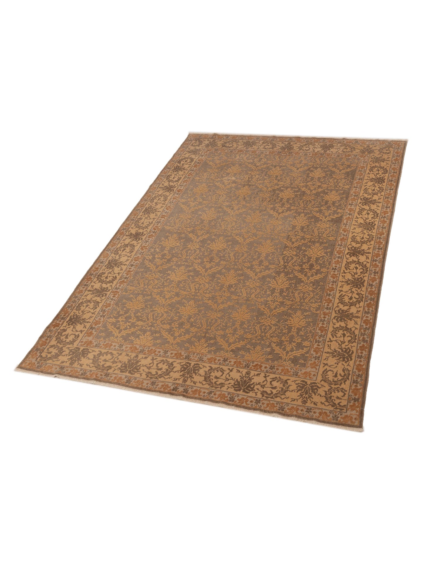 Antique Loom 107946 Silver Cream 6.10x9.6 Hand Knotted Rug