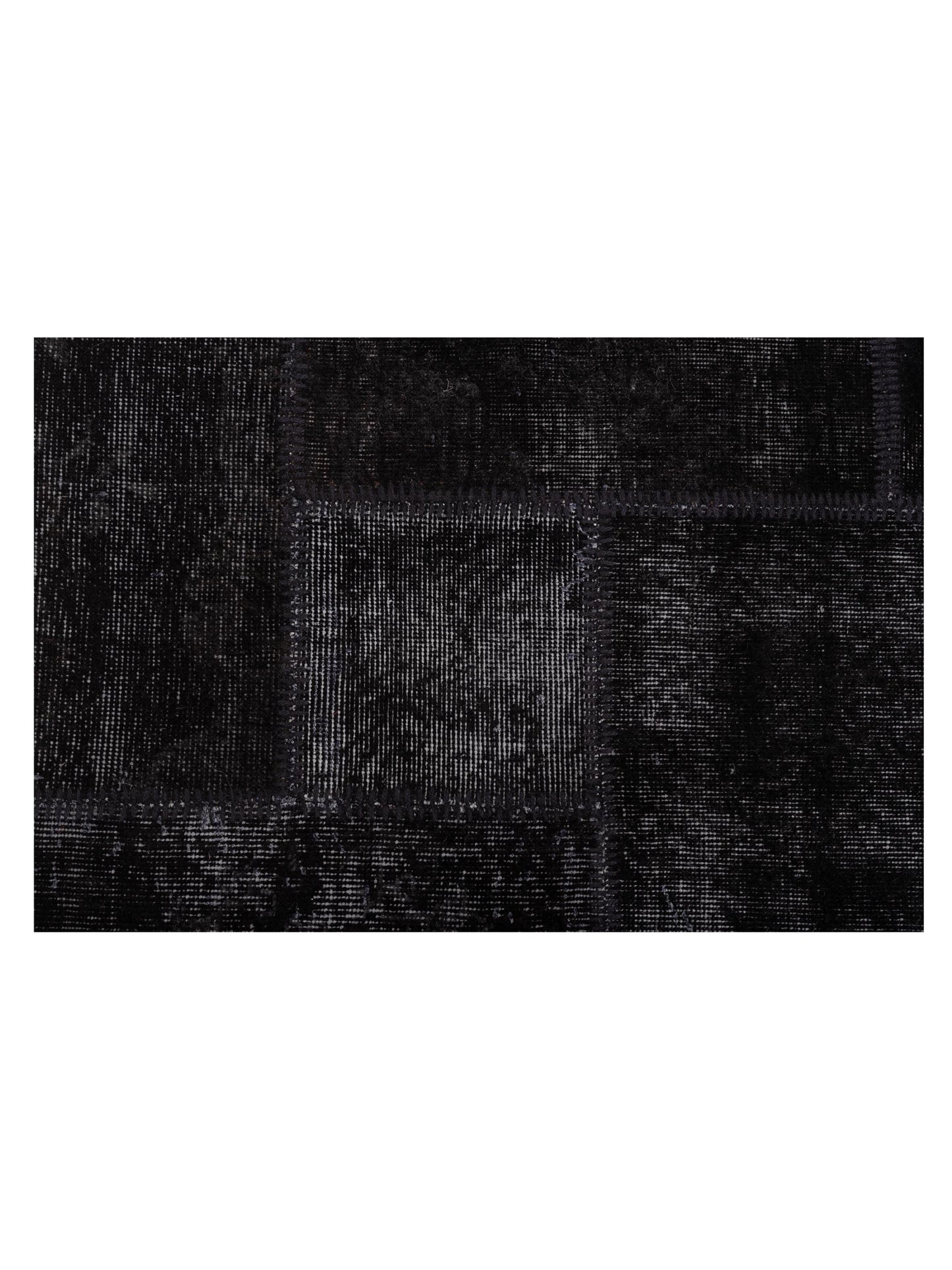 Turkish Vestige Patchwork 131077 Black 3.4x4.11 Hand Knotted Rug